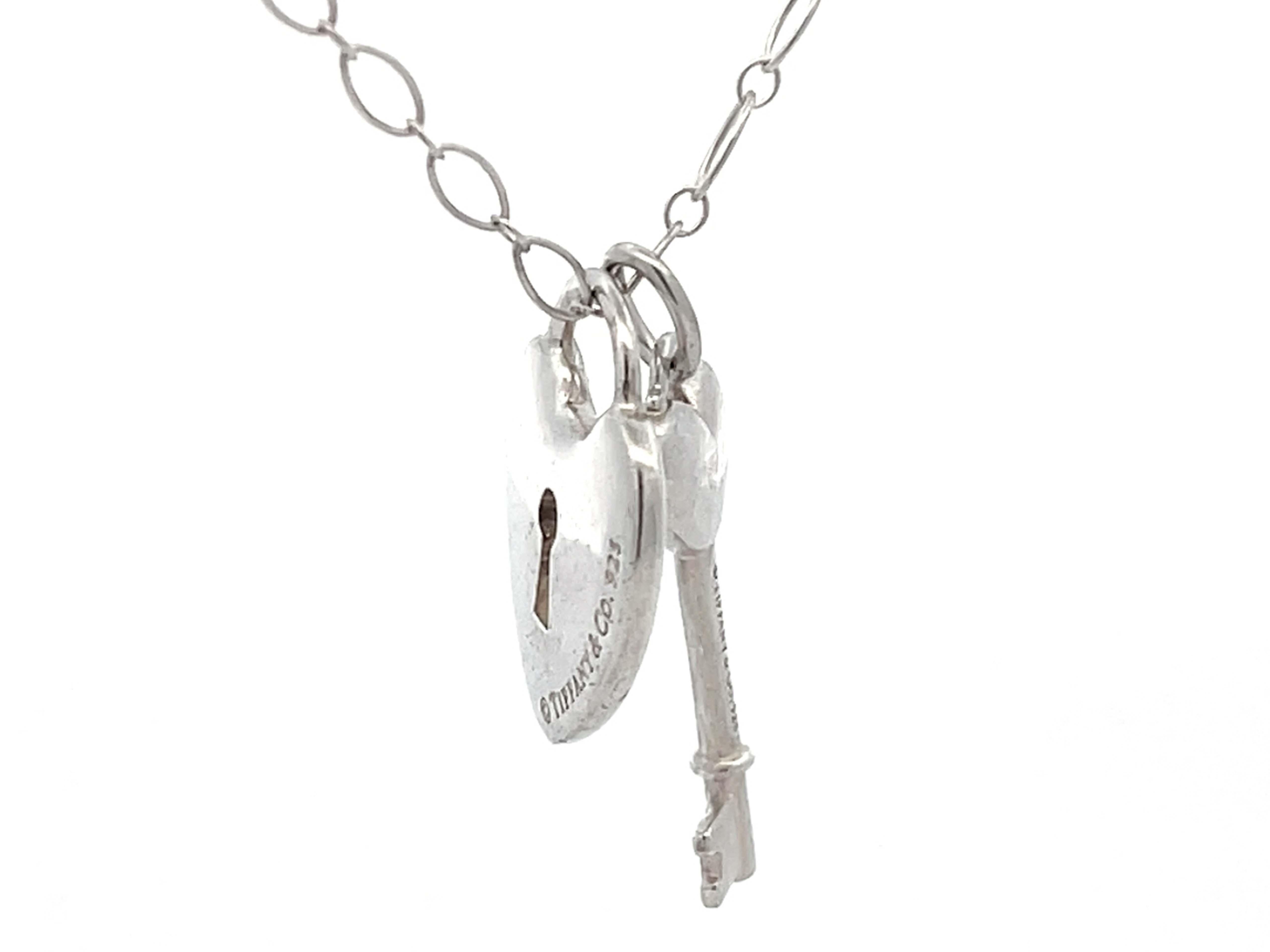 tiffany necklace heart and key