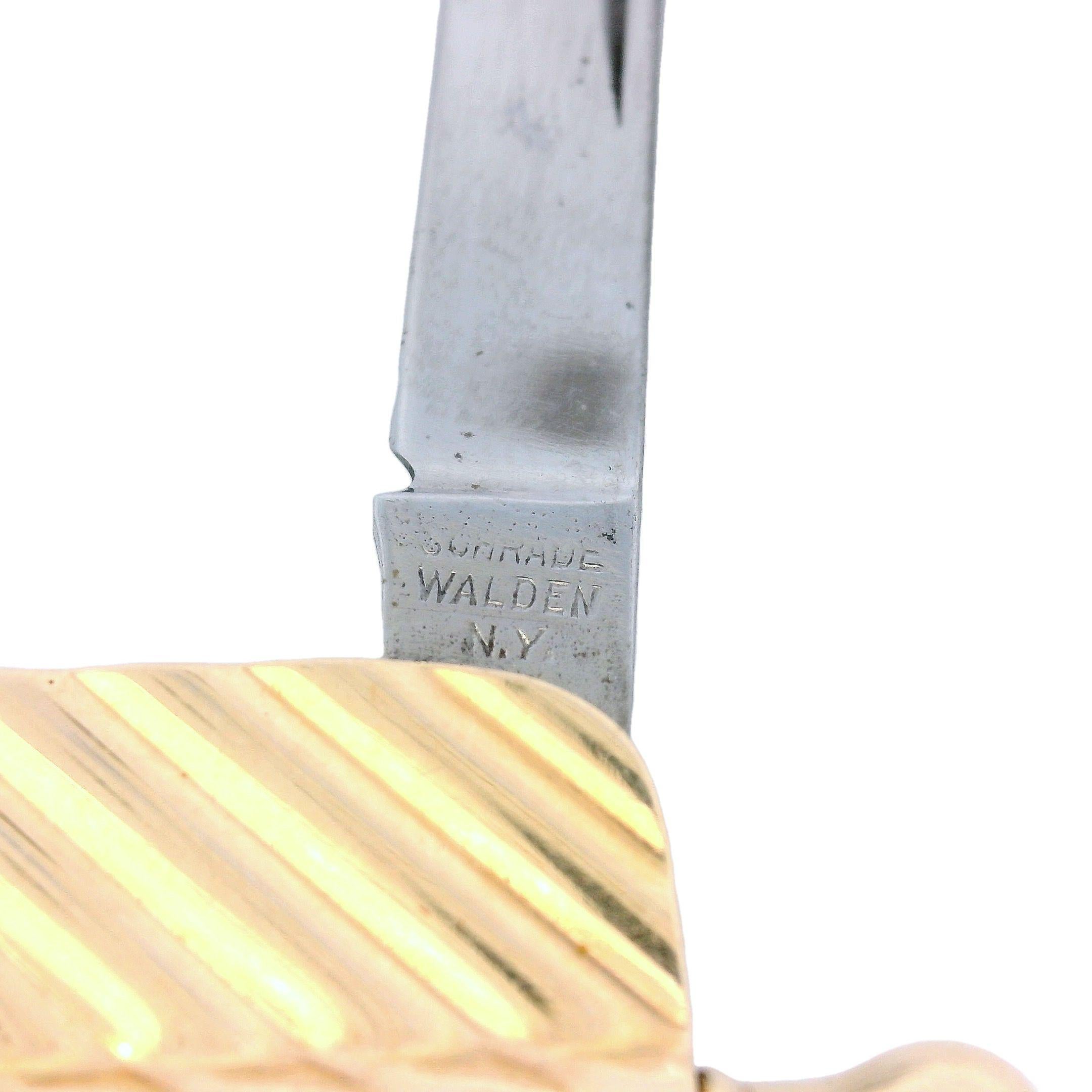 Vintage Tiffany and Co Pocket Knife and Extendable Working Pencil in 14K Gold 2