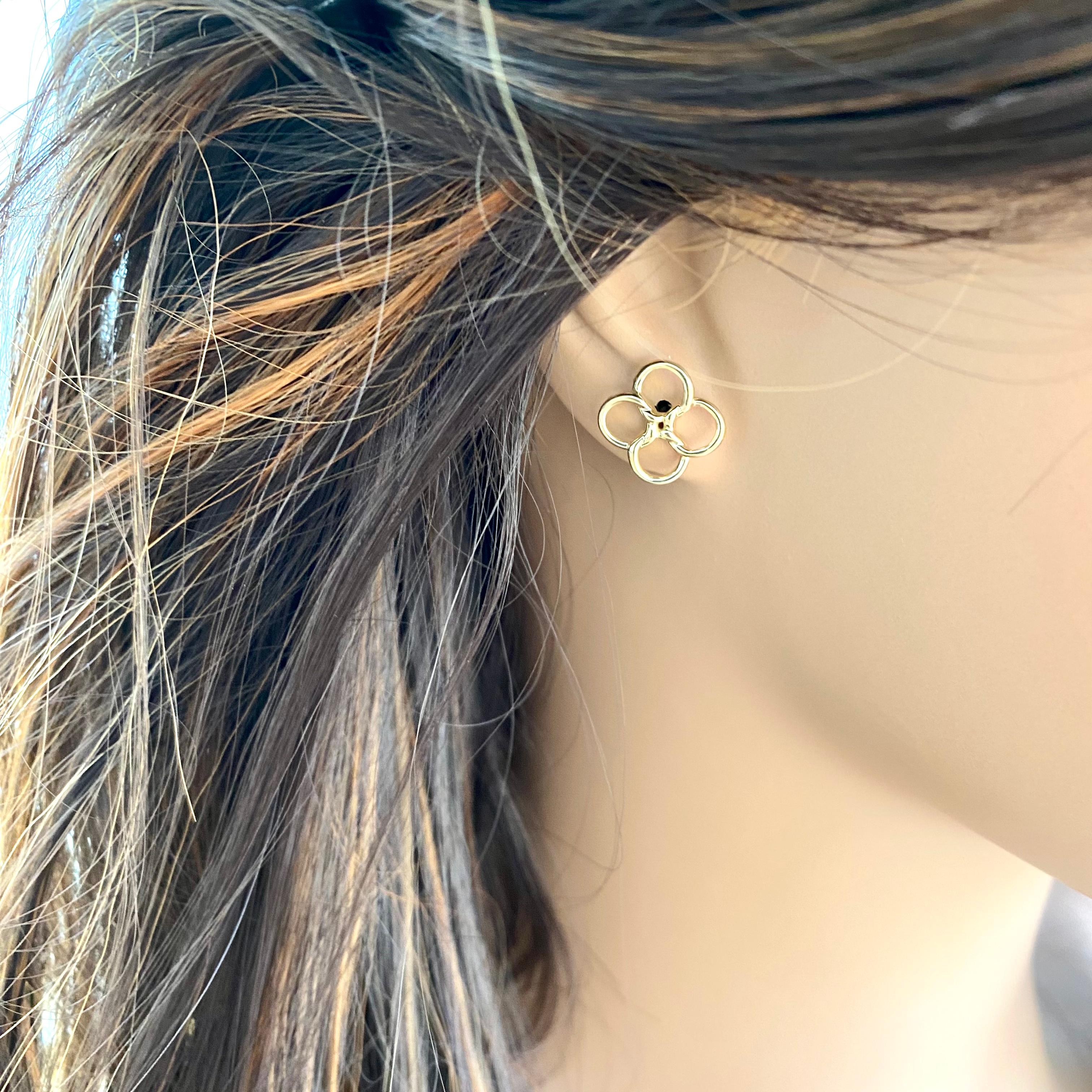 Tiffany & Co. Boucles d'oreilles en or jaune Quadrifoglio d'Elsa Peretti 2