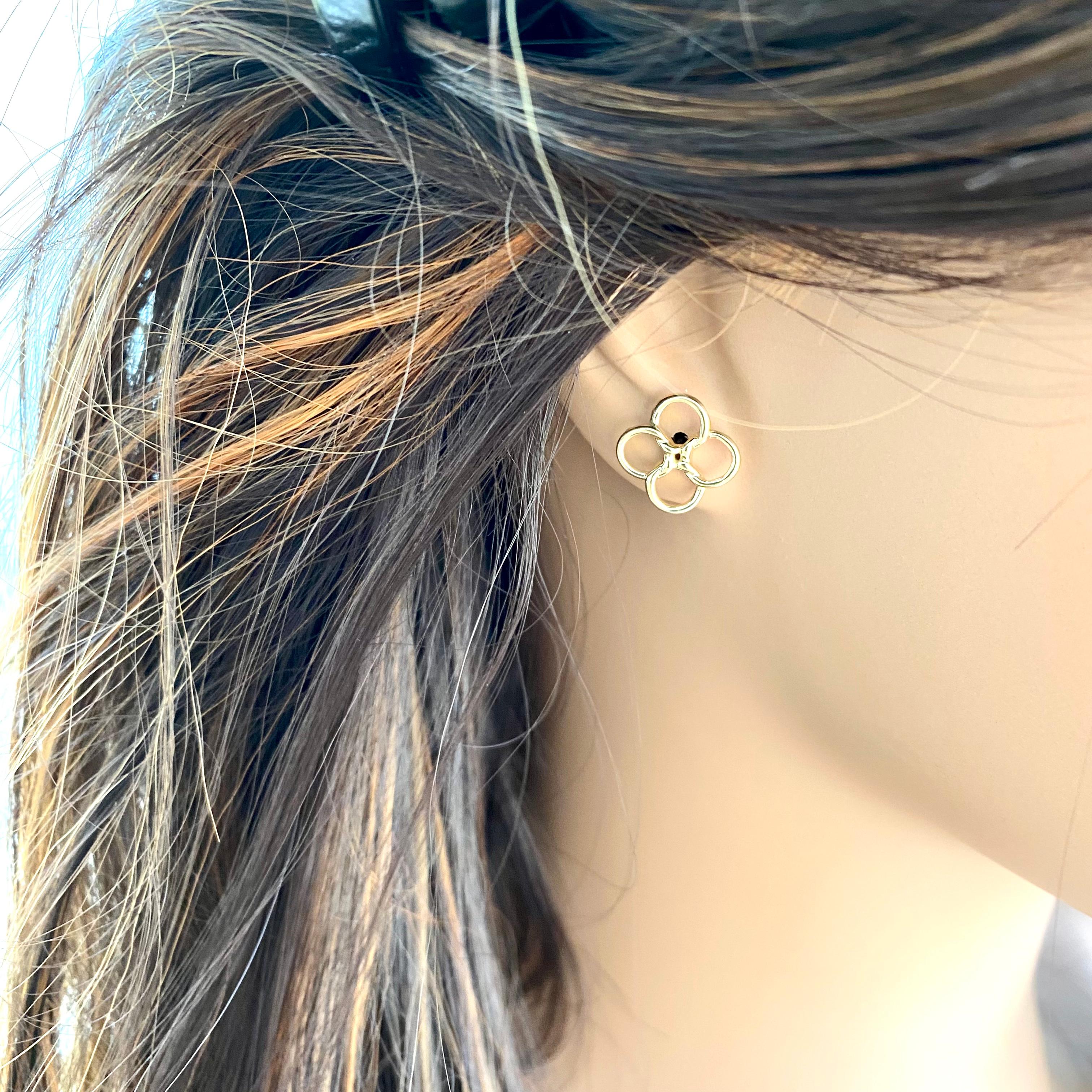 Tiffany & Co. Boucles d'oreilles en or jaune Quadrifoglio d'Elsa Peretti 3