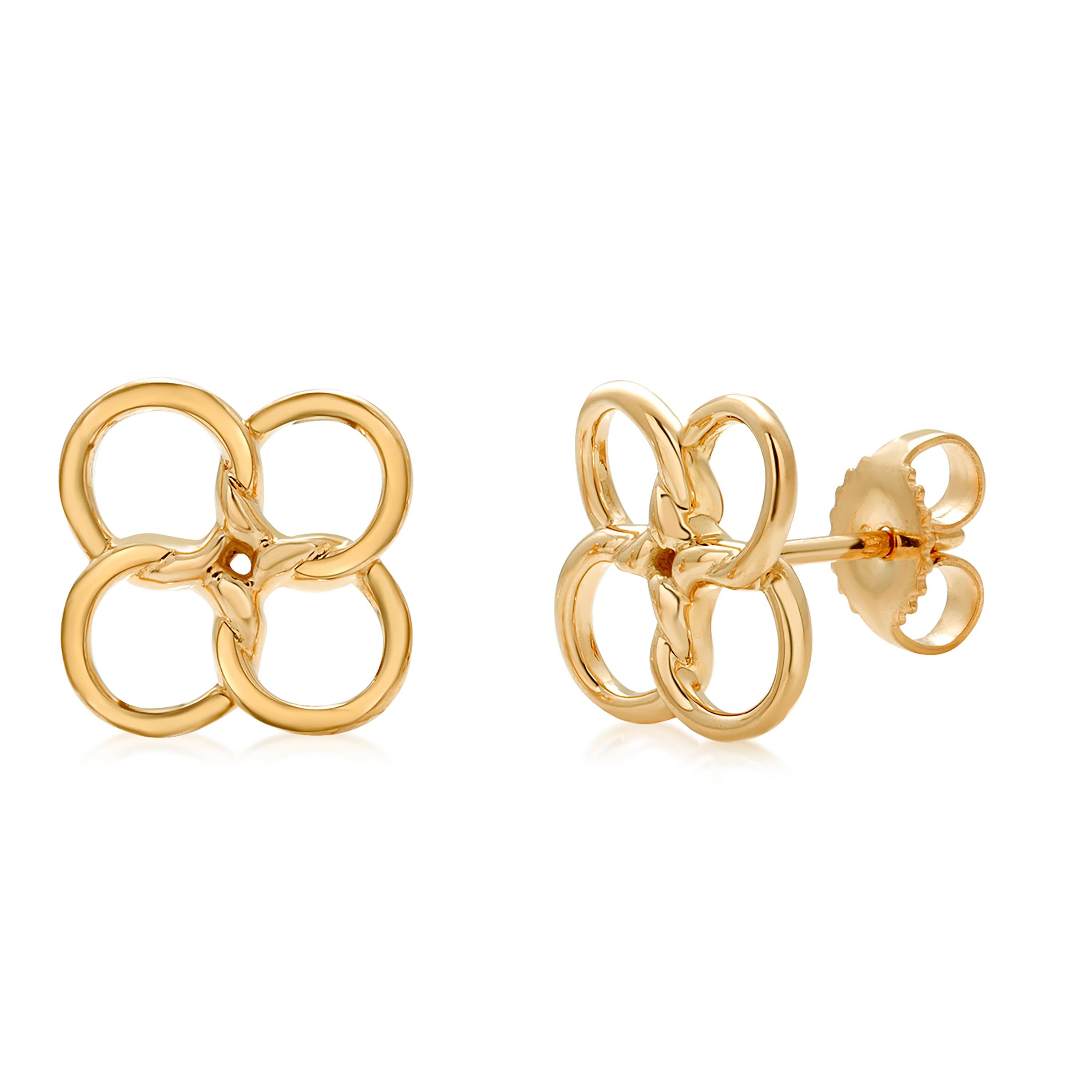 Tiffany & Co. Quadrifoglio Yellow Gold Earrings by Elsa Peretti 1