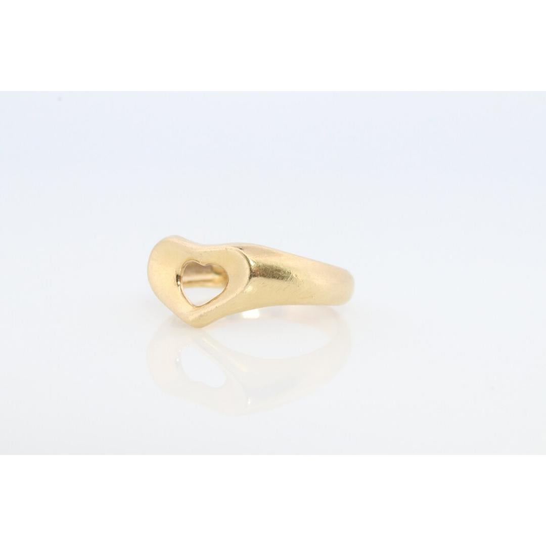 Vintage Tiffany und Co. Ring. Authentischer Tiffany-Herzband aus 18 Karat. Offenes Herz Elsa im Angebot 2