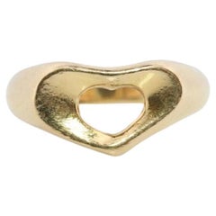 Vintage Tiffany & Co. Anillo. Auténtica Pulsera Corazón Tiffany 18k. Corazón abierto Elsa