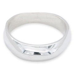 Vintage Tiffany and Co. Sterling Silver 1999 5mm Twist Dome Ring Size 5