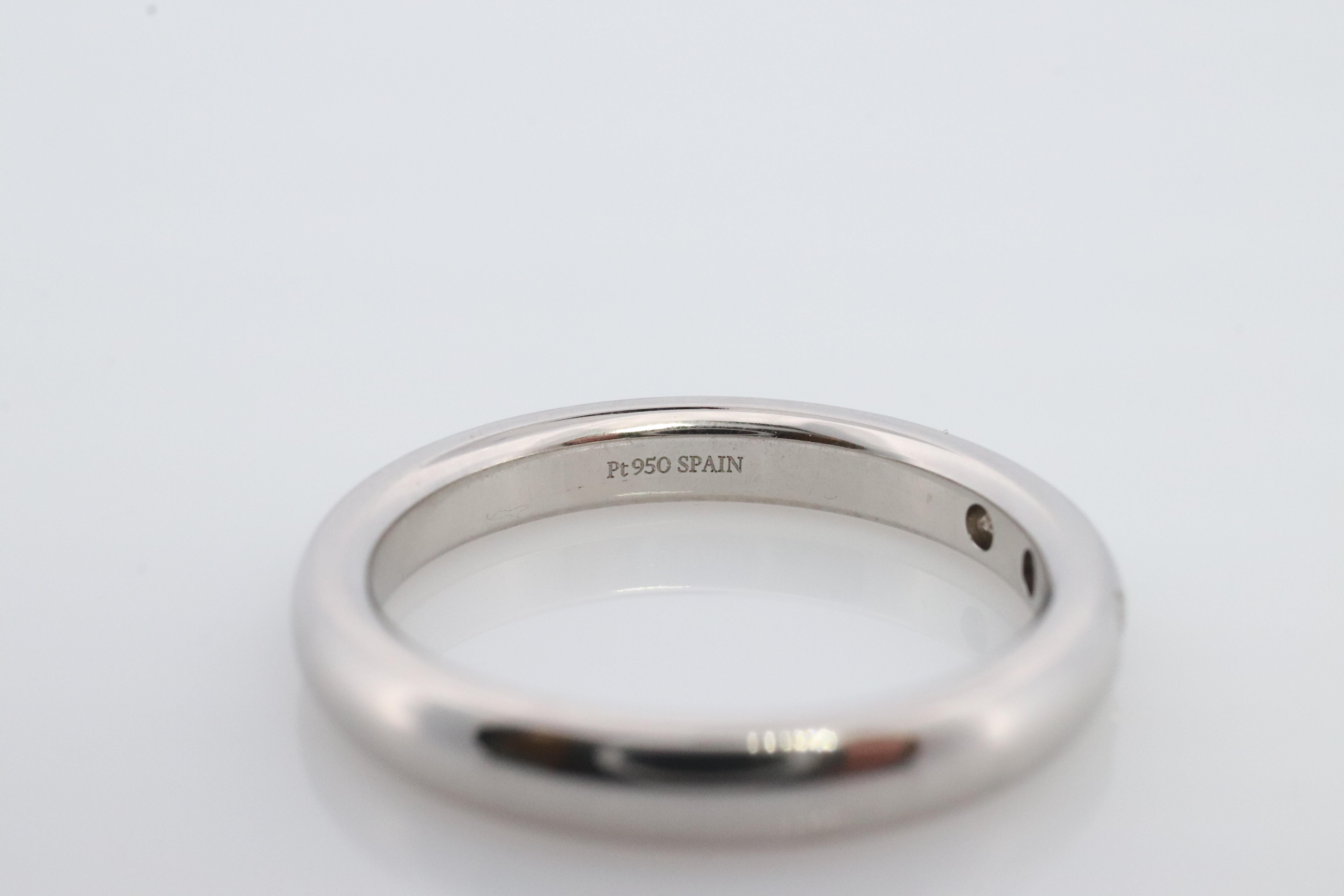 Vintage Tiffany und Co. Eternity Platinring mit drei Diamanten. Tiffany PT950 Band Damen