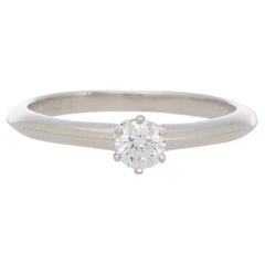 Vintage Tiffany & Co. 0.20ct Round Brilliant Cut Diamond Ring in Platinum