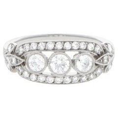 Vintage Tiffany & Co. 0.76ct Diamond Floral Ring in Platinum
