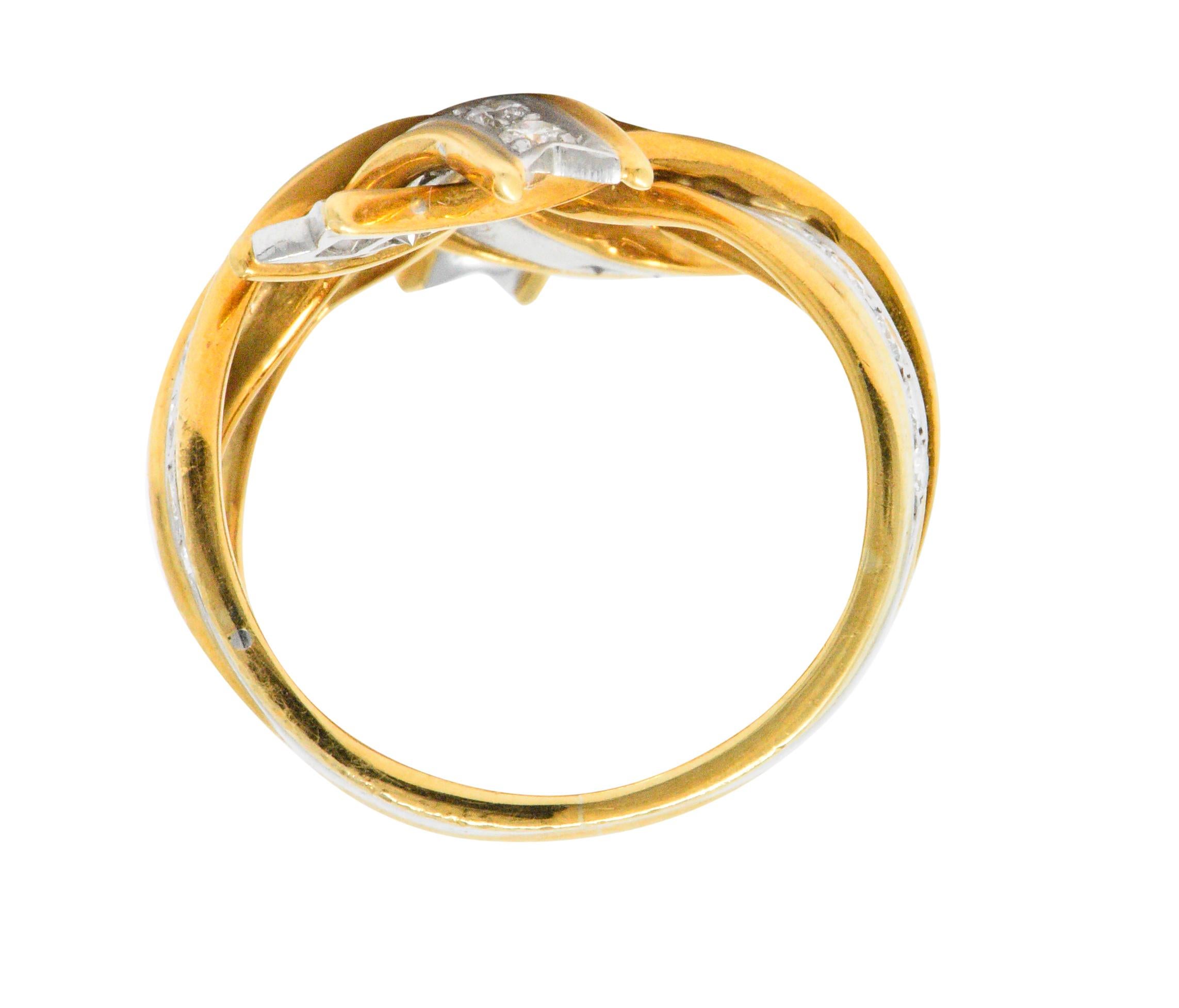 Women's or Men's Vintage Tiffany & Co. 1.14 CTW Diamond Platinum And 18 Karat Gold Ring