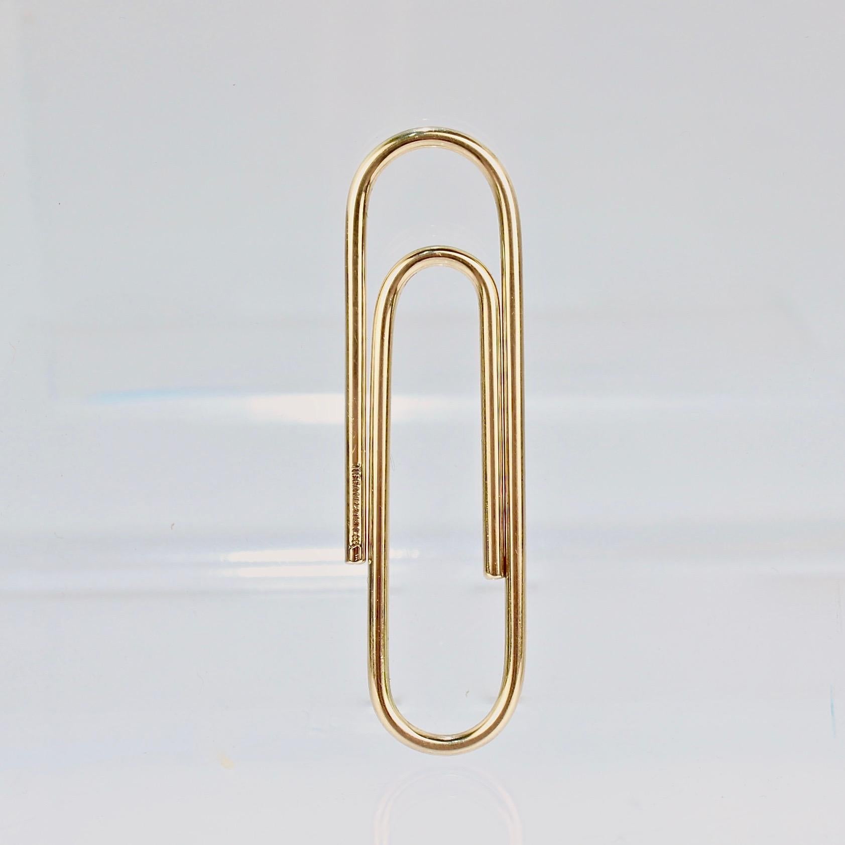 tiffany paper clip gold