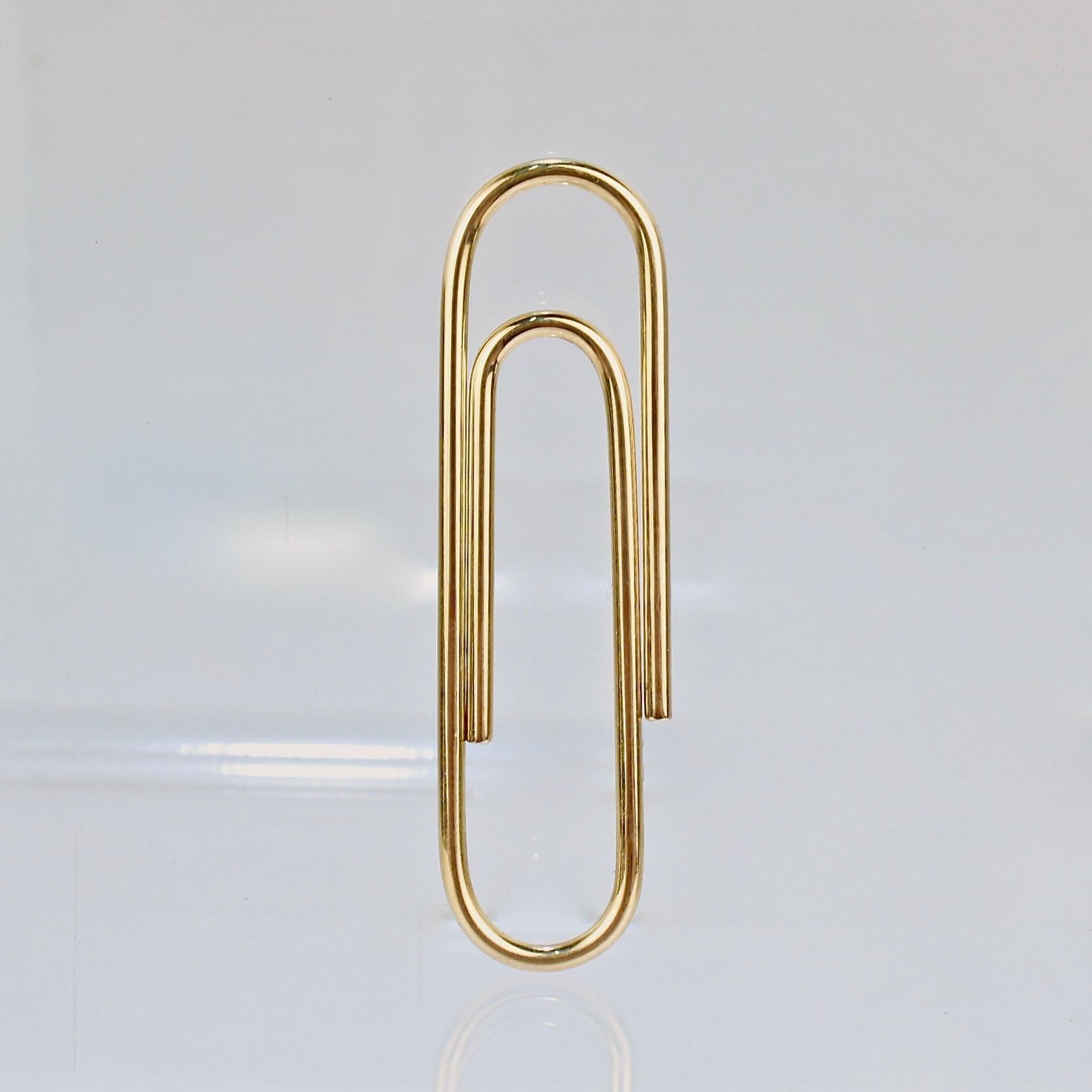 tiffany gold paper clip money clip