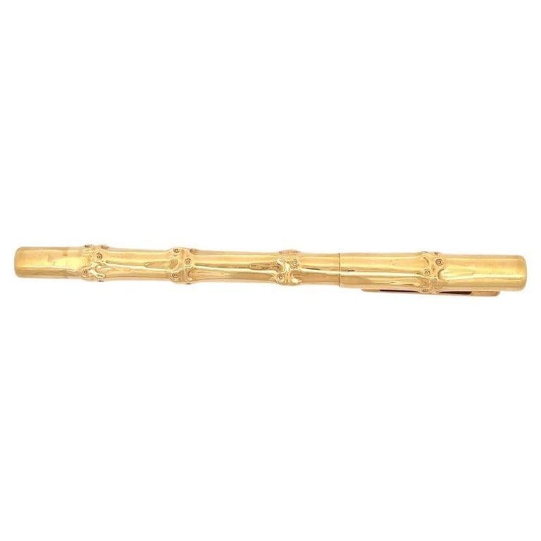 Tiffany & Co. Pendentif vintage en forme de bambou en or jaune 14 carats 1