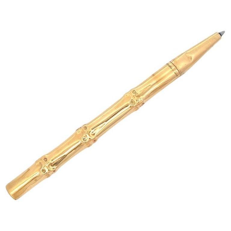 Tiffany & Co. Pendentif vintage en forme de bambou en or jaune 14 carats 2