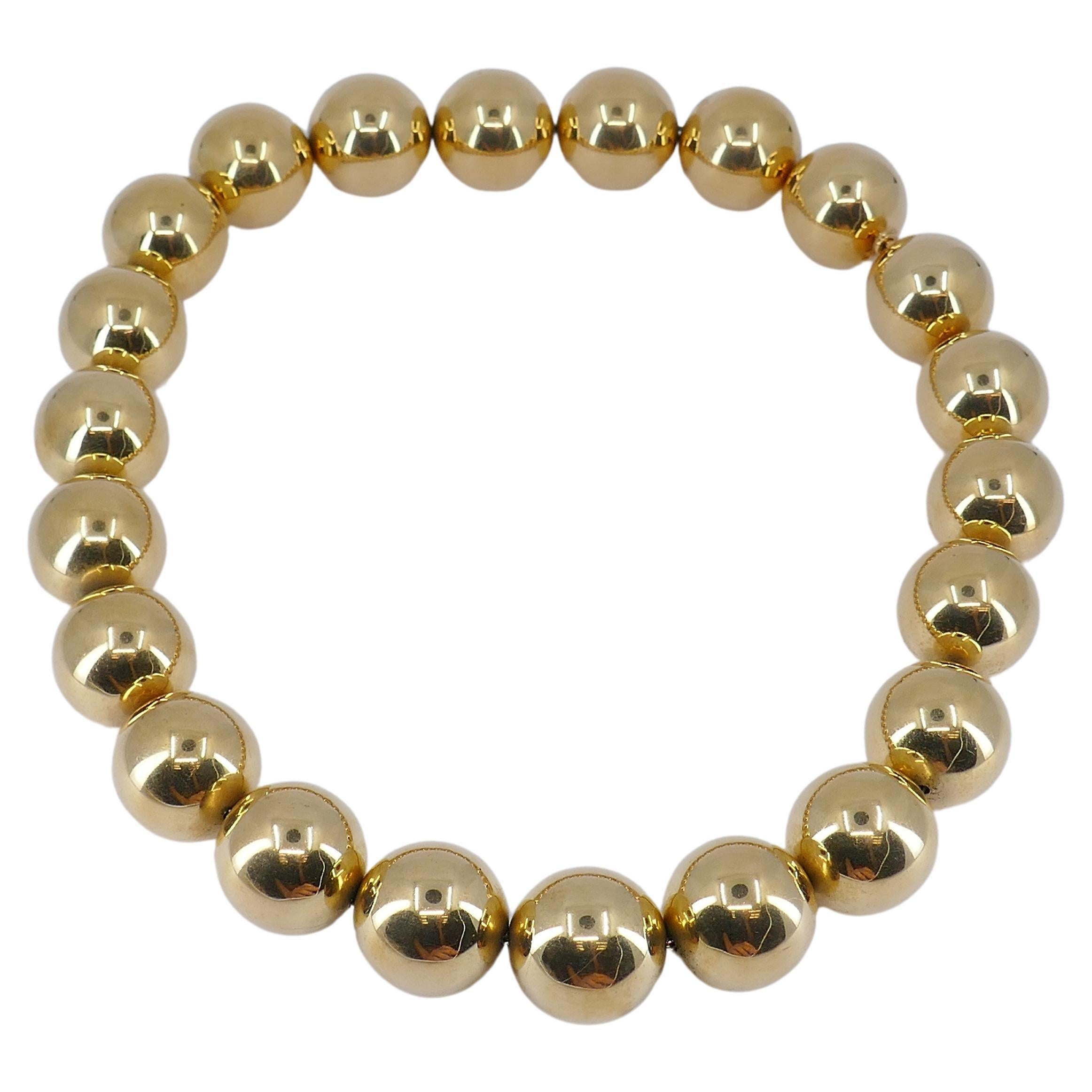 Women's Vintage Tiffany & Co. 14k Gold Bead Necklace