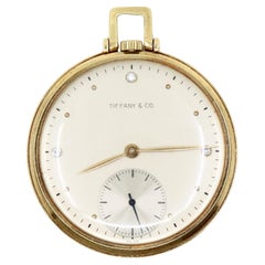 Orologio da tasca vintage in oro 14K con diamanti di Tiffany 
Co.