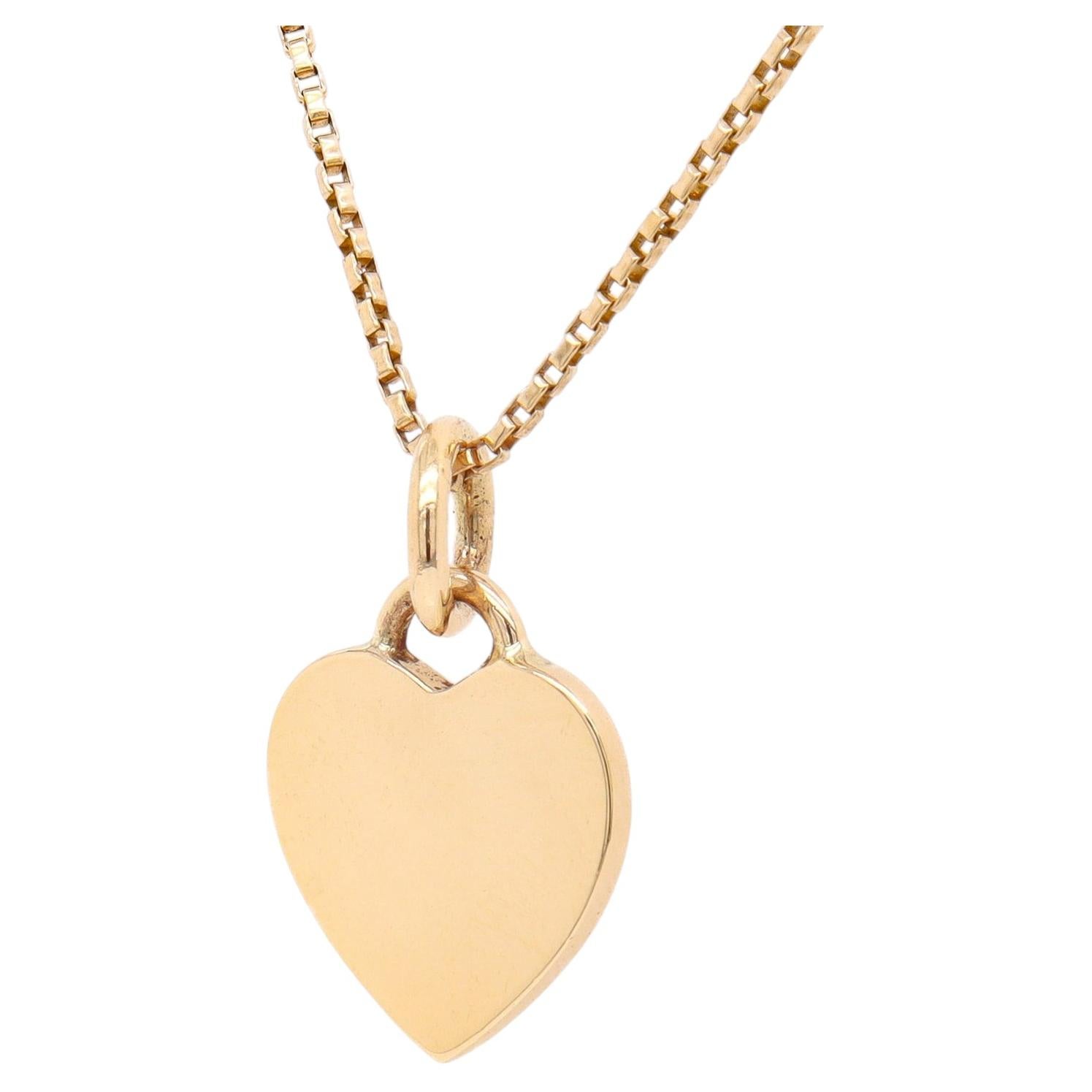Vintage Tiffany & Co. 14K Gold Figural Heart Charm for a Bracelet