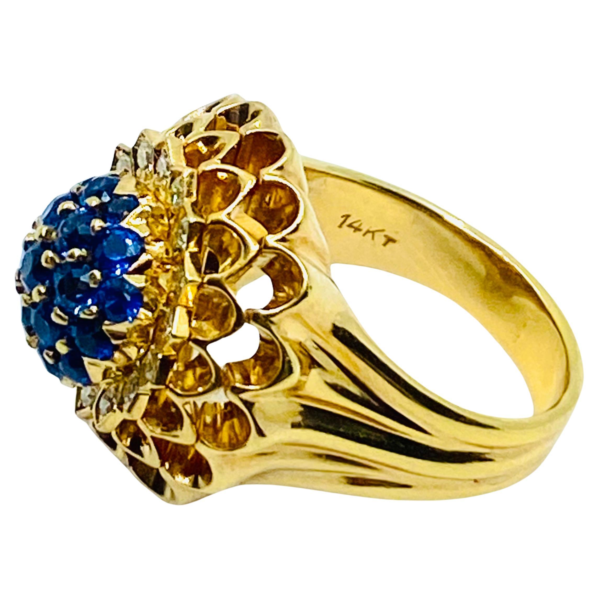 Vintage Tiffany & Co. 14k Gold Saphir-Diamant-Set, Vintage im Angebot 8