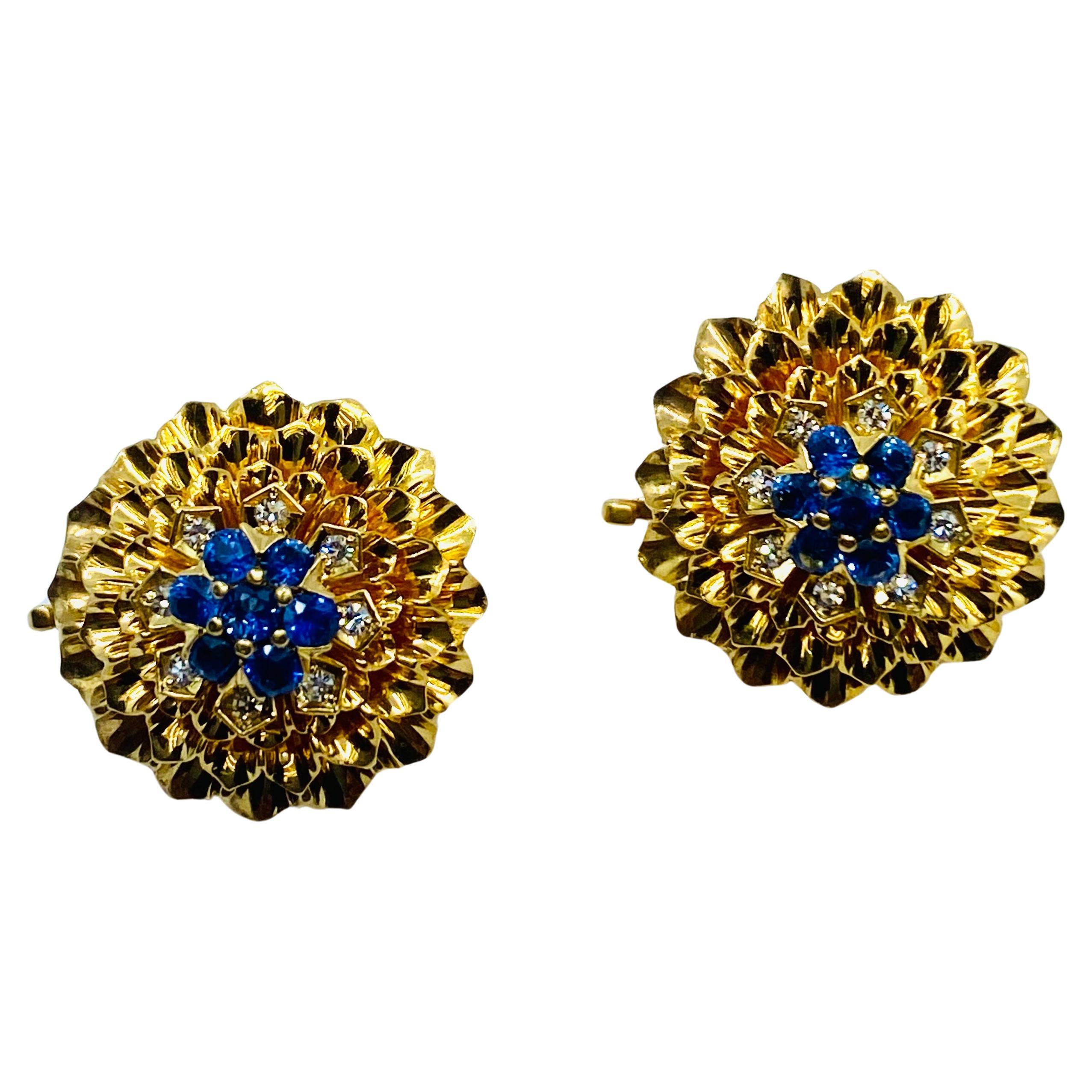 Vintage Tiffany & Co. 14k Gold Sapphire Diamond Set For Sale 9