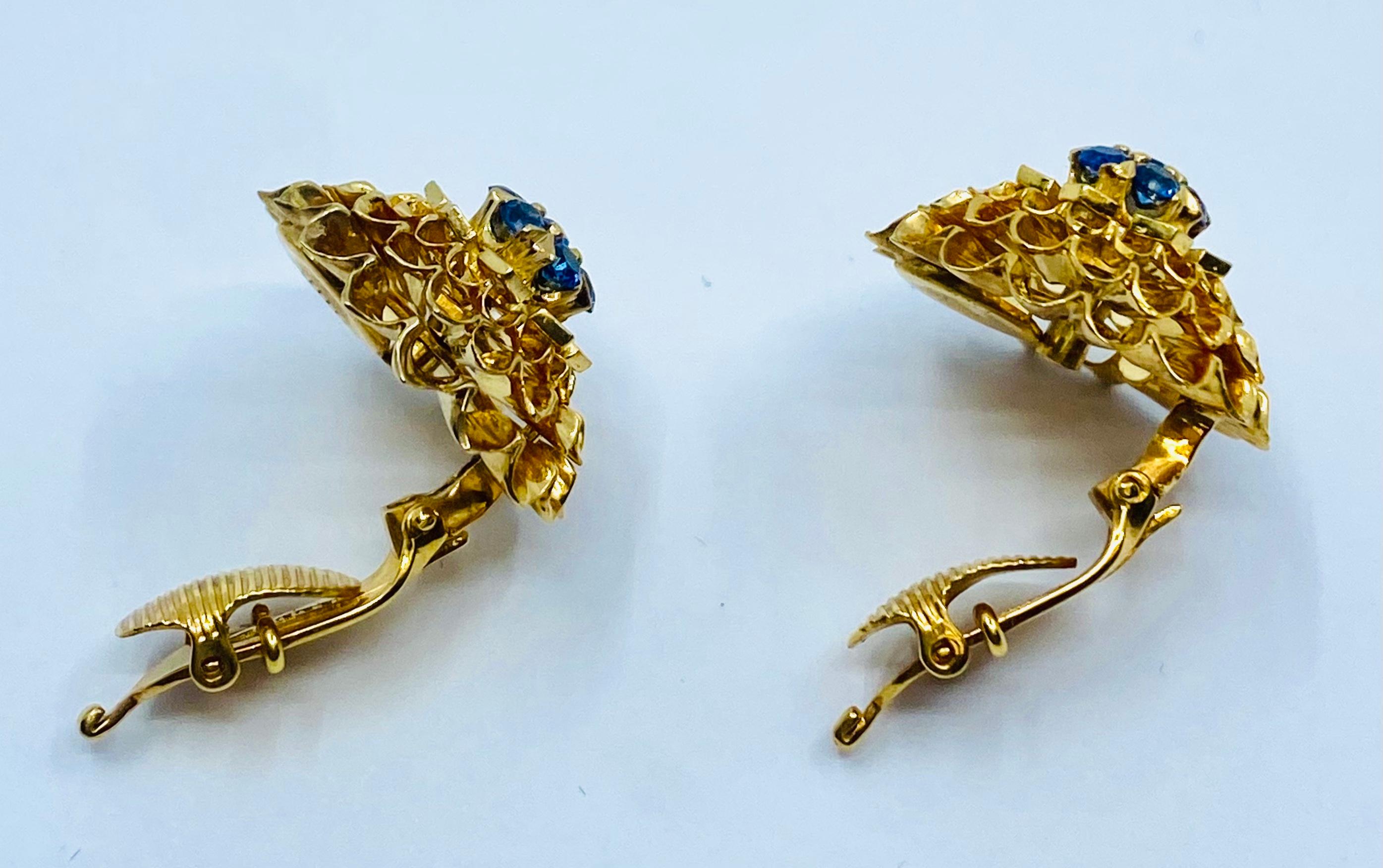 Vintage Tiffany & Co. 14k Gold Sapphire Diamond Set For Sale 13