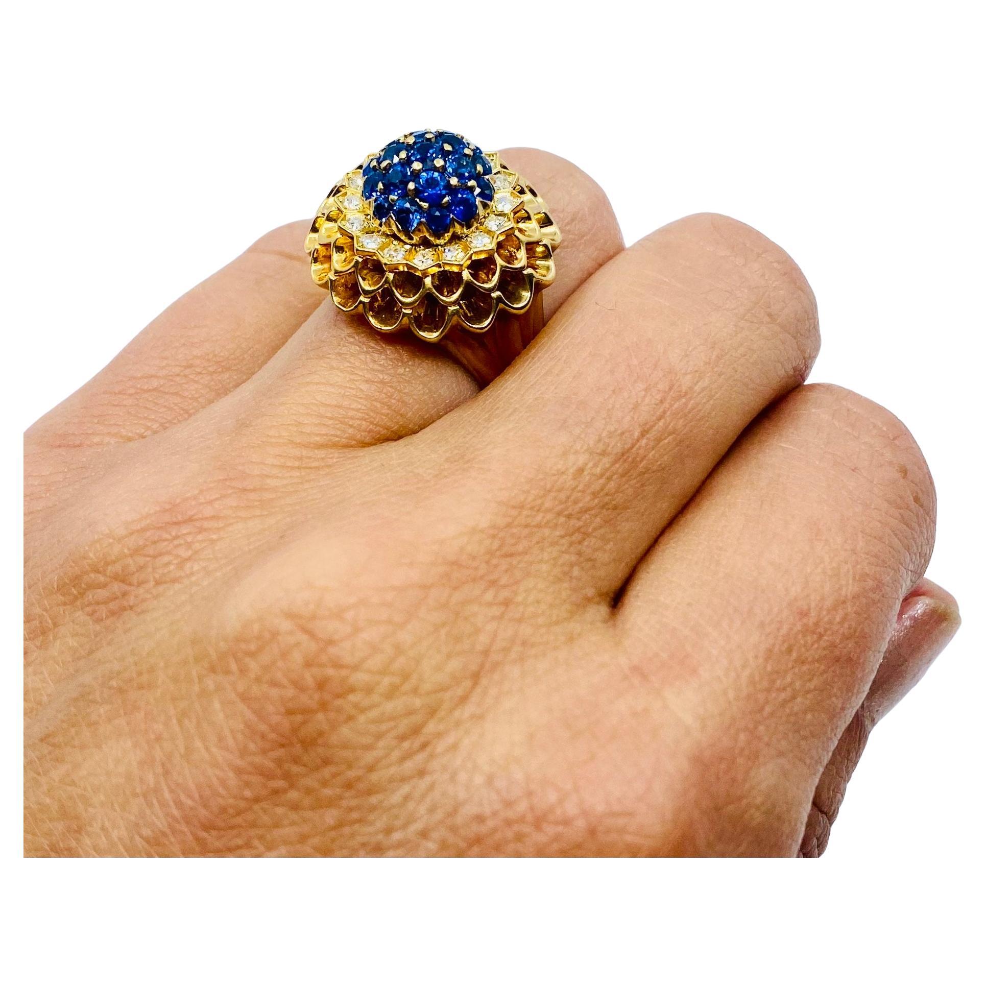 De las mujeres Conjunto vintage de diamantes y zafiros Tiffany & Co. de oro de 14k en venta