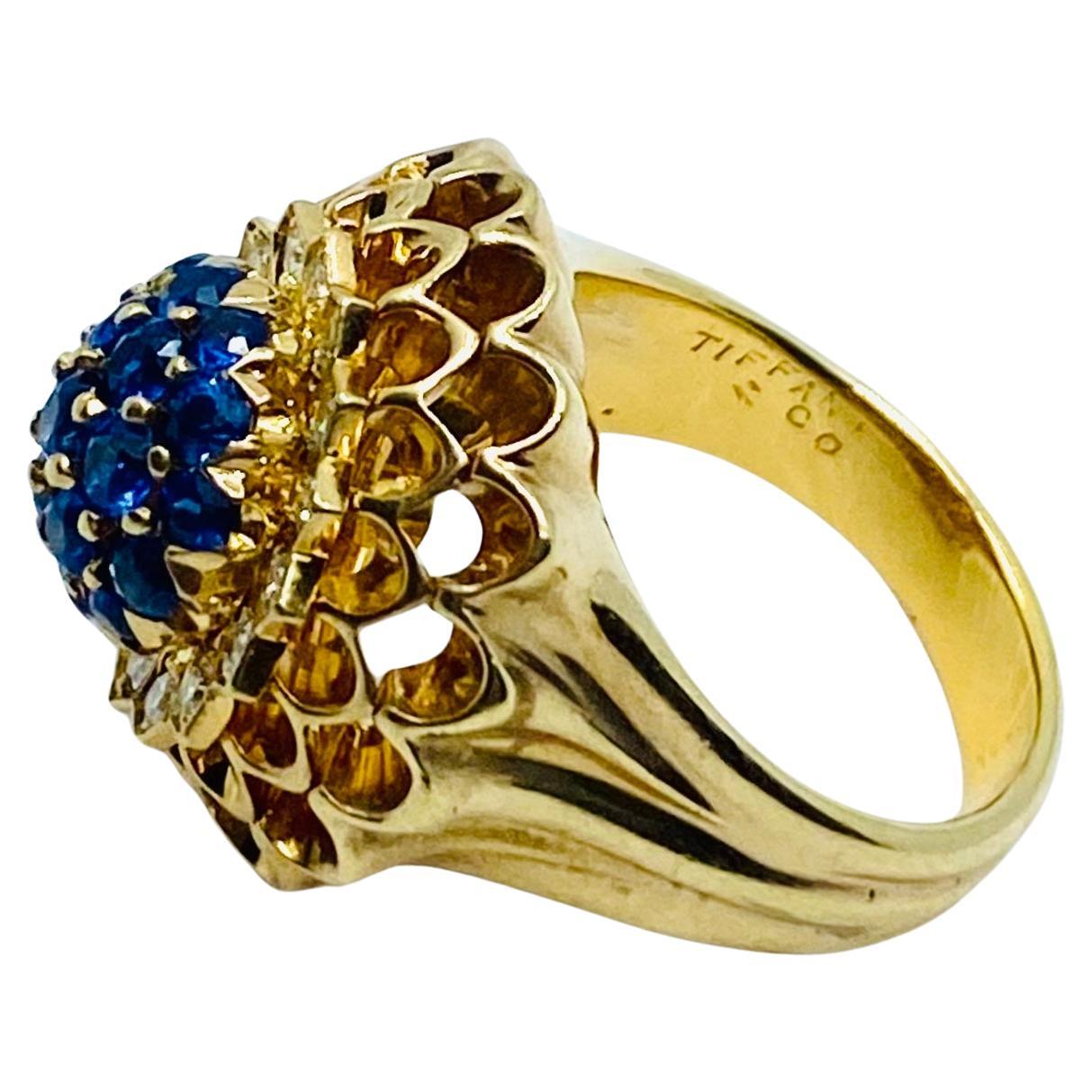 Vintage Tiffany & Co. 14k Gold Saphir-Diamant-Set, Vintage im Angebot 3