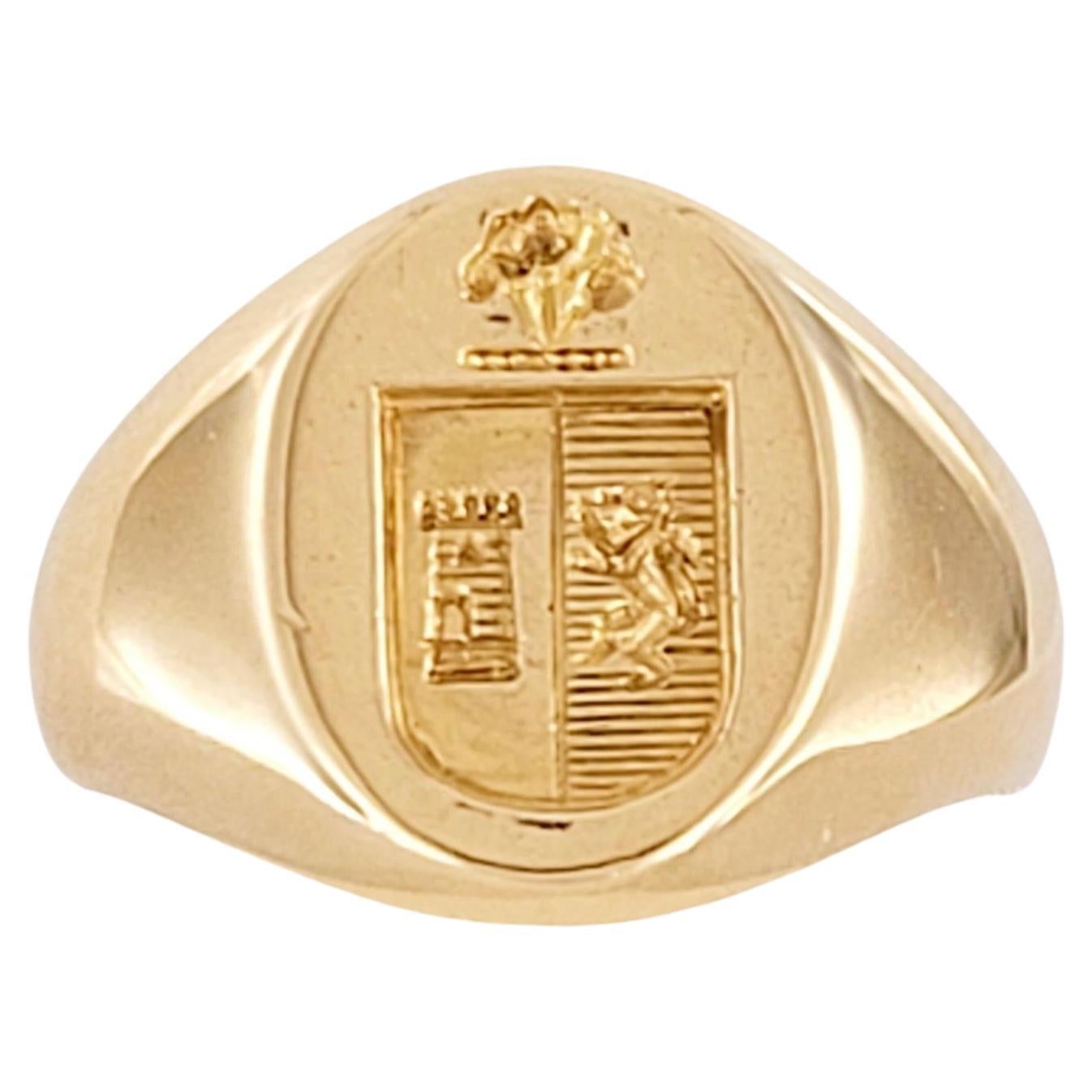 Vintage Tiffany & Co. 14K Gold  Signet Ring Size 6