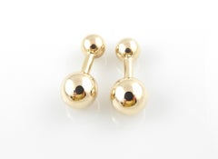 Vintage Tiffany & Co. 14 Karat Yellow Gold Barbell Cufflinks