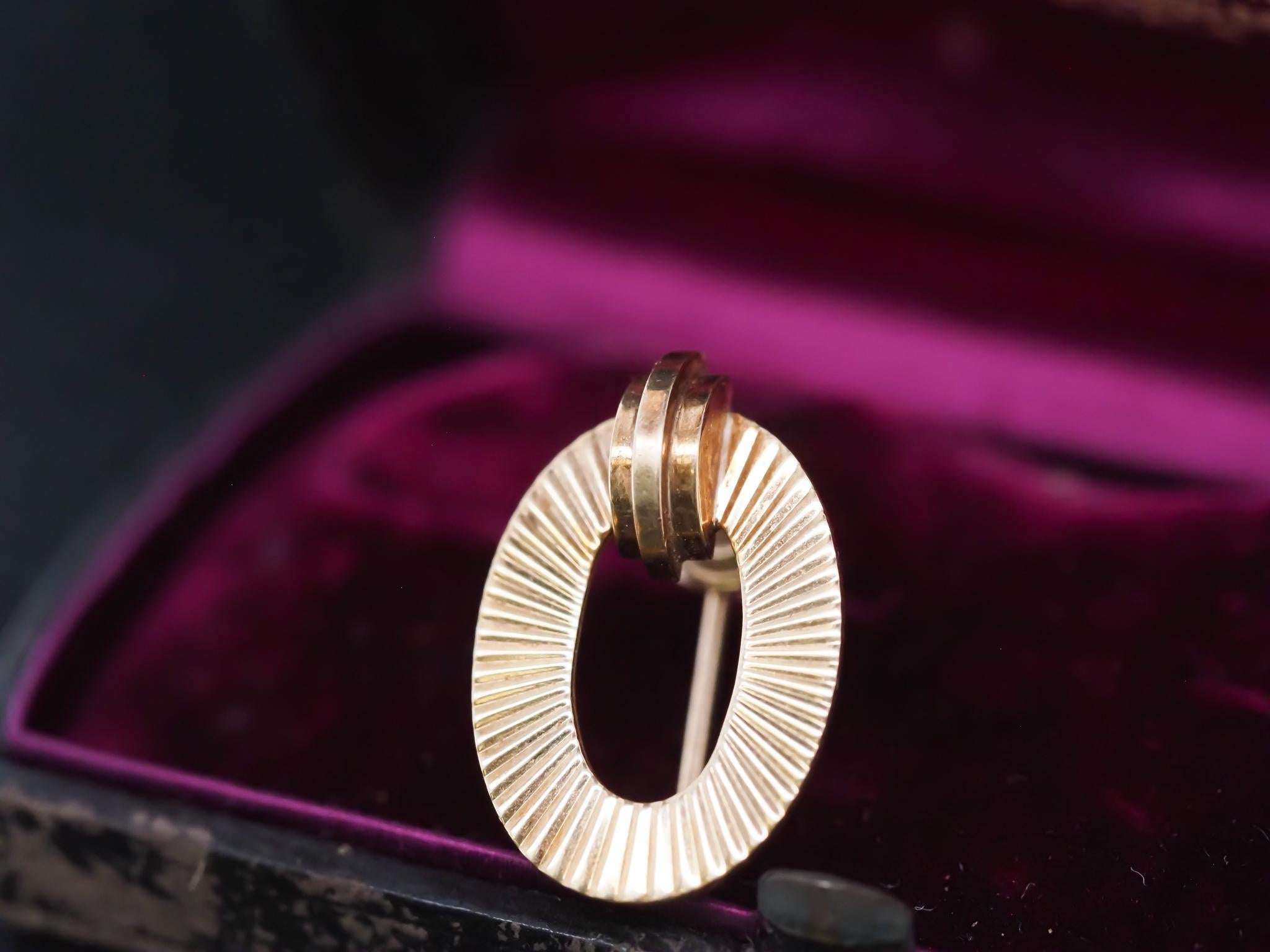 Vintage Tiffany & Co 14K Yellow Gold Earrings For Sale 3