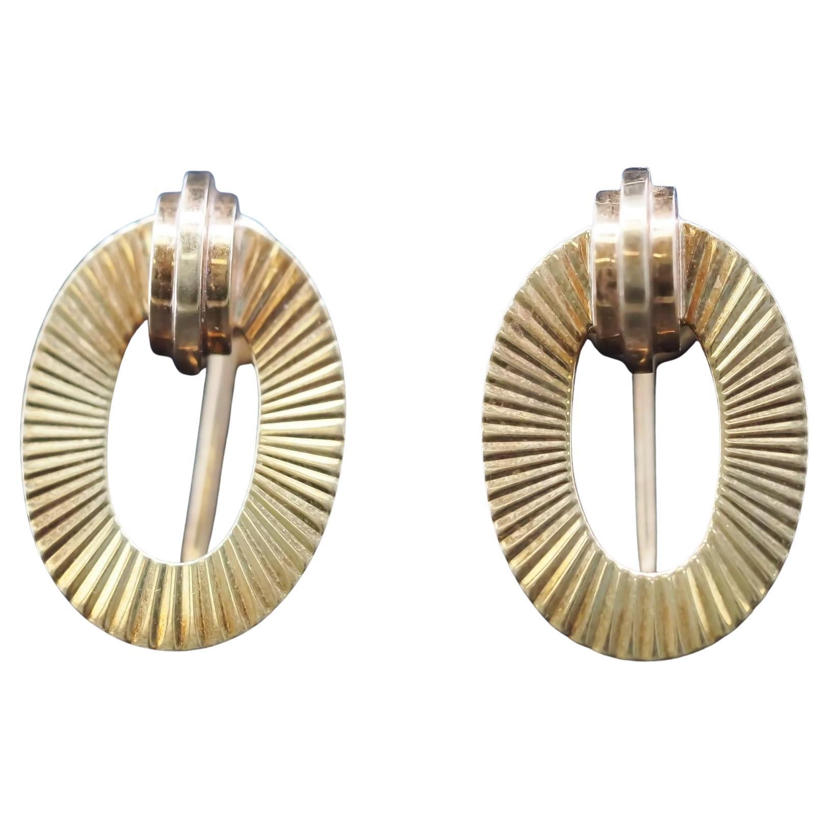 Vintage Tiffany & Co 14K Yellow Gold Earrings