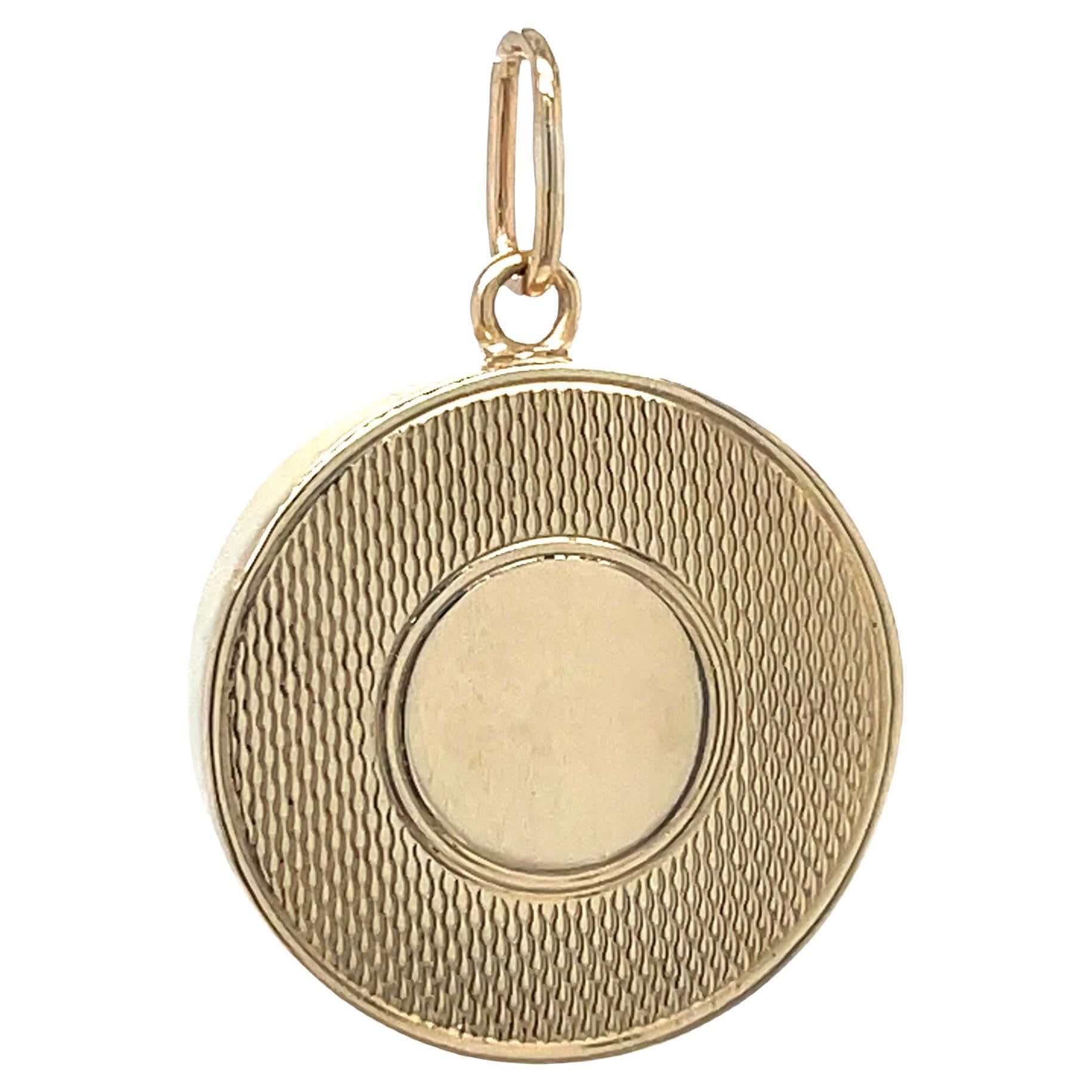 Tiffany & Co. Pendentif à breloque vintage en or jaune 14 carats pour porte-clés 
