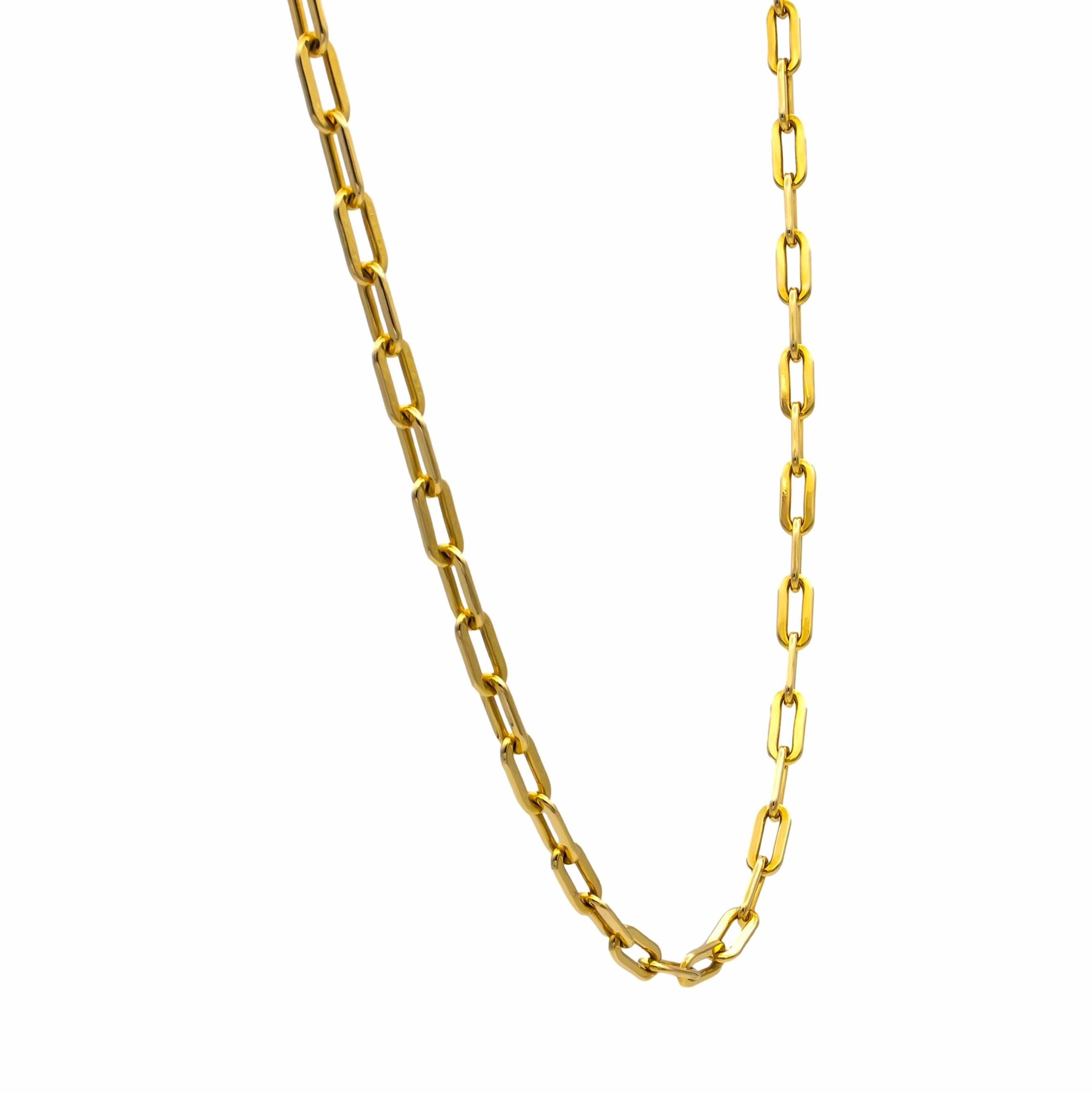 Vintage Tiffany & Co. 14K Yellow Gold Paper Clip Chain Necklace 36