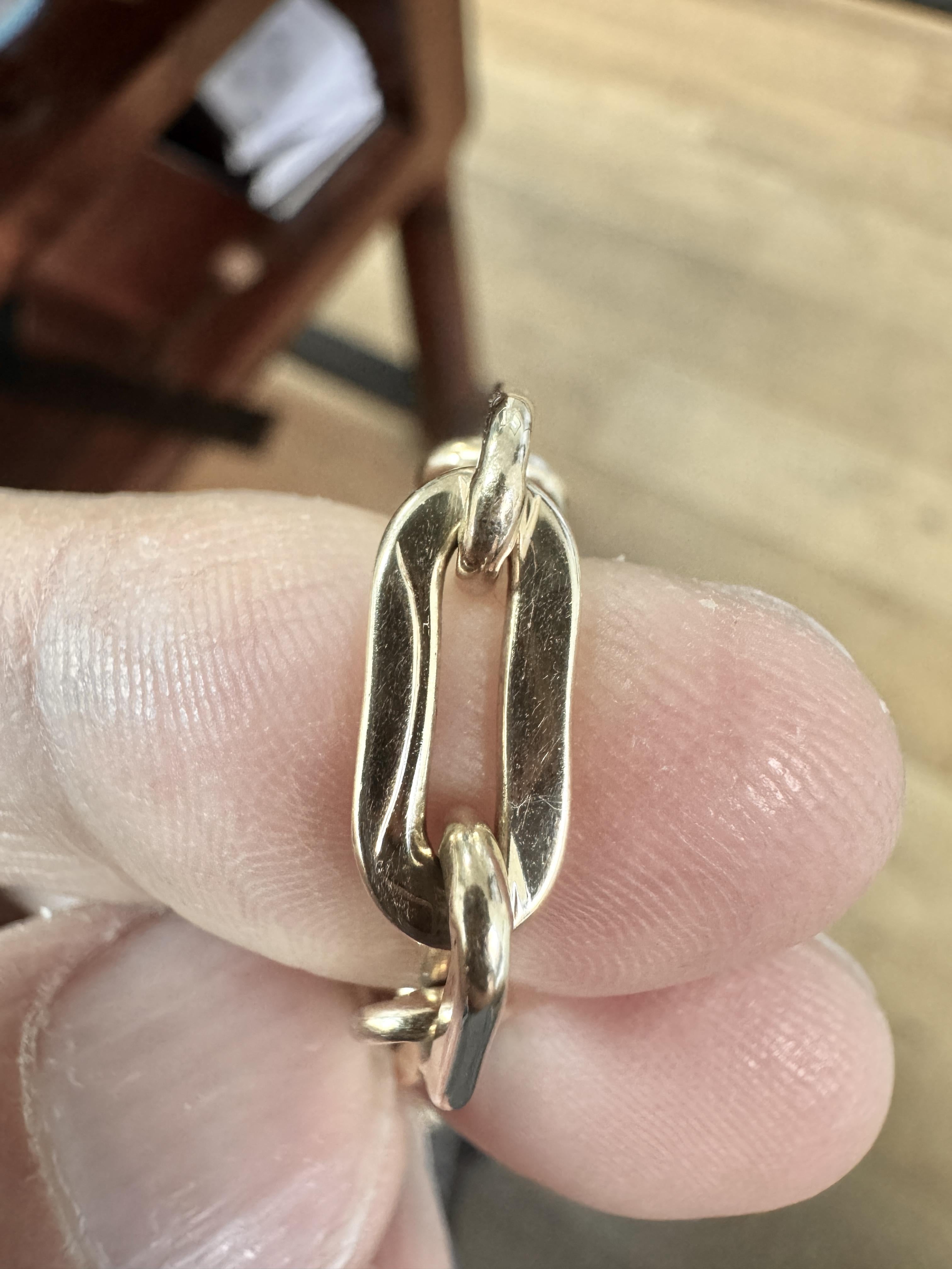 Vintage Tiffany & Co. 14K Yellow Gold Paper Clip Chain Necklace 36