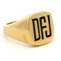 Vintage Tiffany & Co. 14K Gelbgold Personalisierter Siegelring, datiert 1983