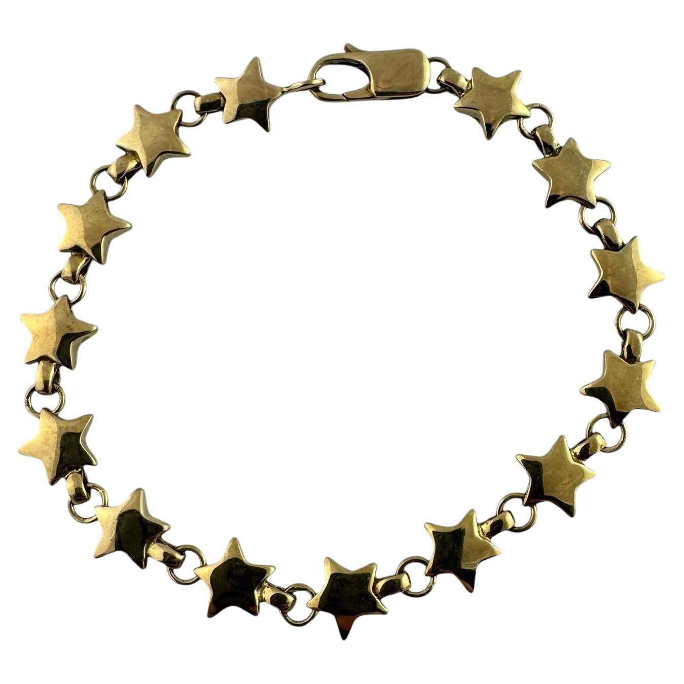 Vintage Tiffany and Co 14K Yellow Gold Star Link Bracelet Vintage Tiffany and Co 14K Yellow Gold Star Link Bracelet