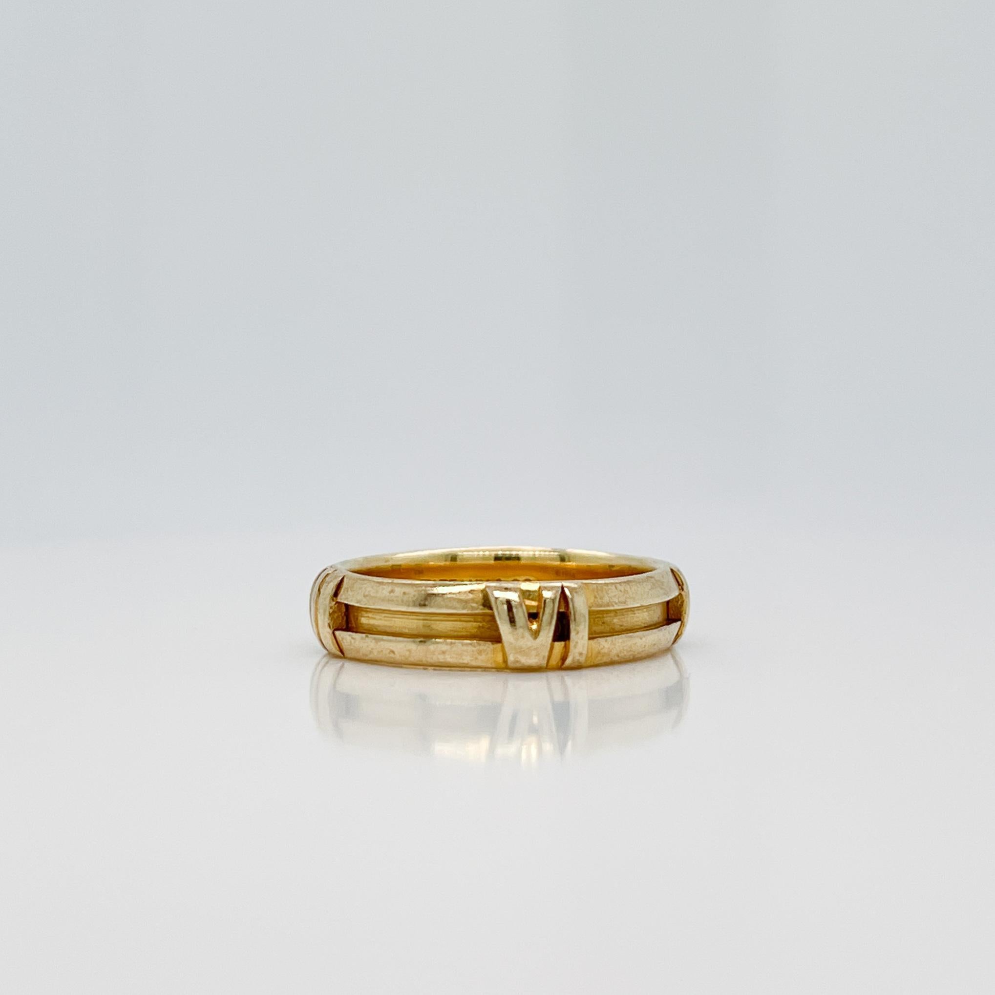 Vintage Tiffany & Co. Atlas-Ring aus 18 Karat Gold, 1990er Jahre im Zustand „Gut“ im Angebot in Philadelphia, PA