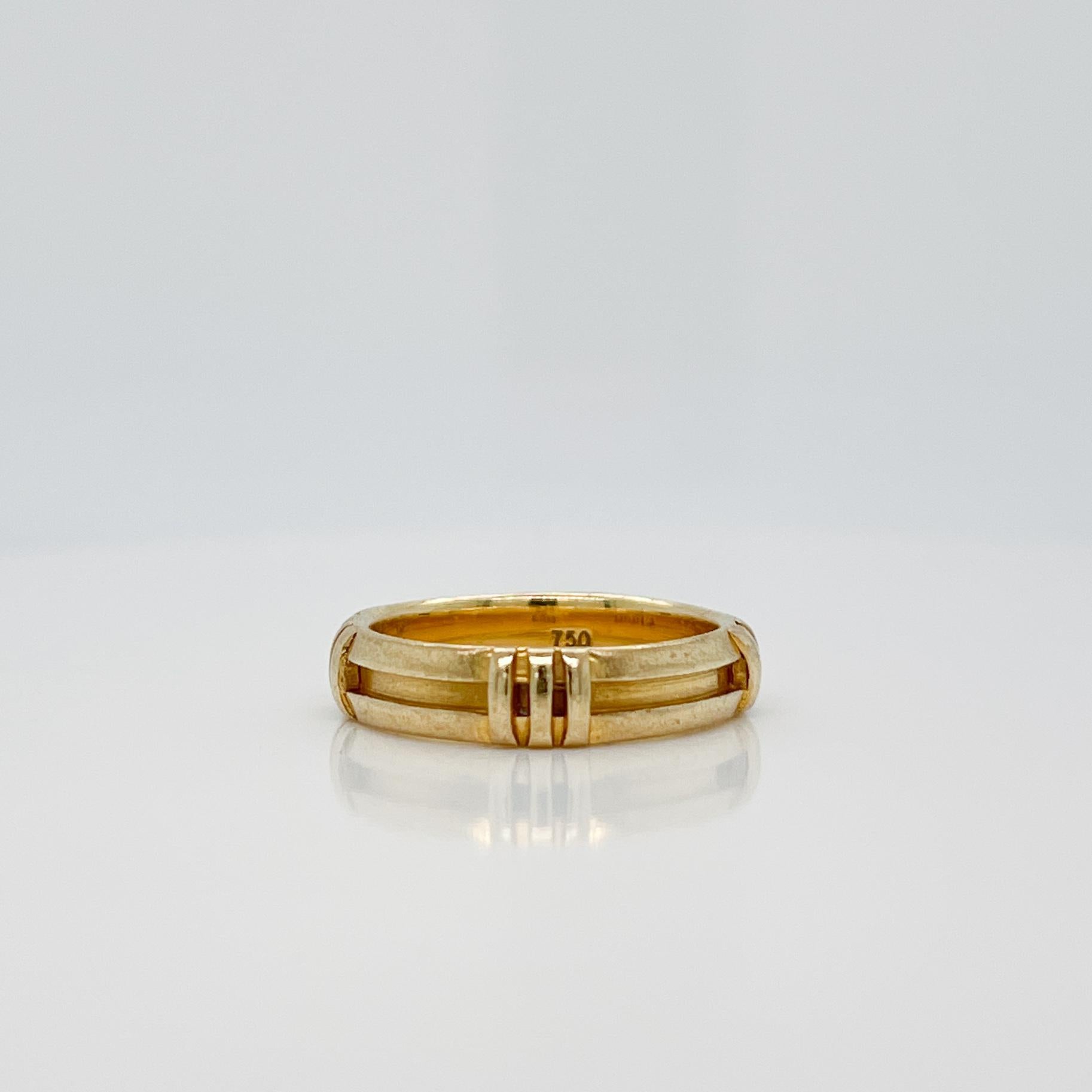 Vintage Tiffany & Co. Atlas-Ring aus 18 Karat Gold, 1990er Jahre im Angebot 2