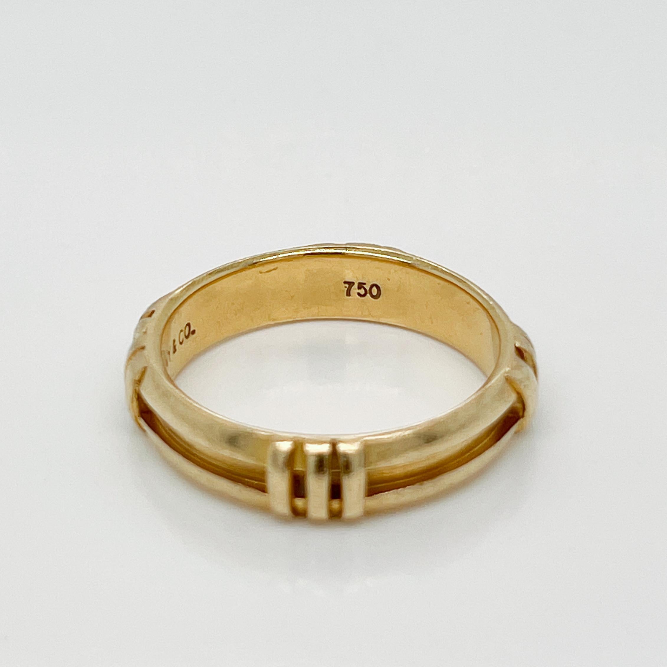 Vintage Tiffany & Co. 18 Karat Gold Atlas Ring, 1990s For Sale 1