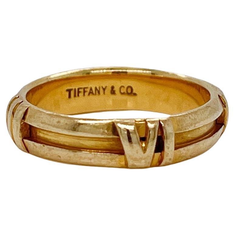 Vintage Tiffany & Co. 18 Karat Gold Atlas Ring, 1990s For Sale