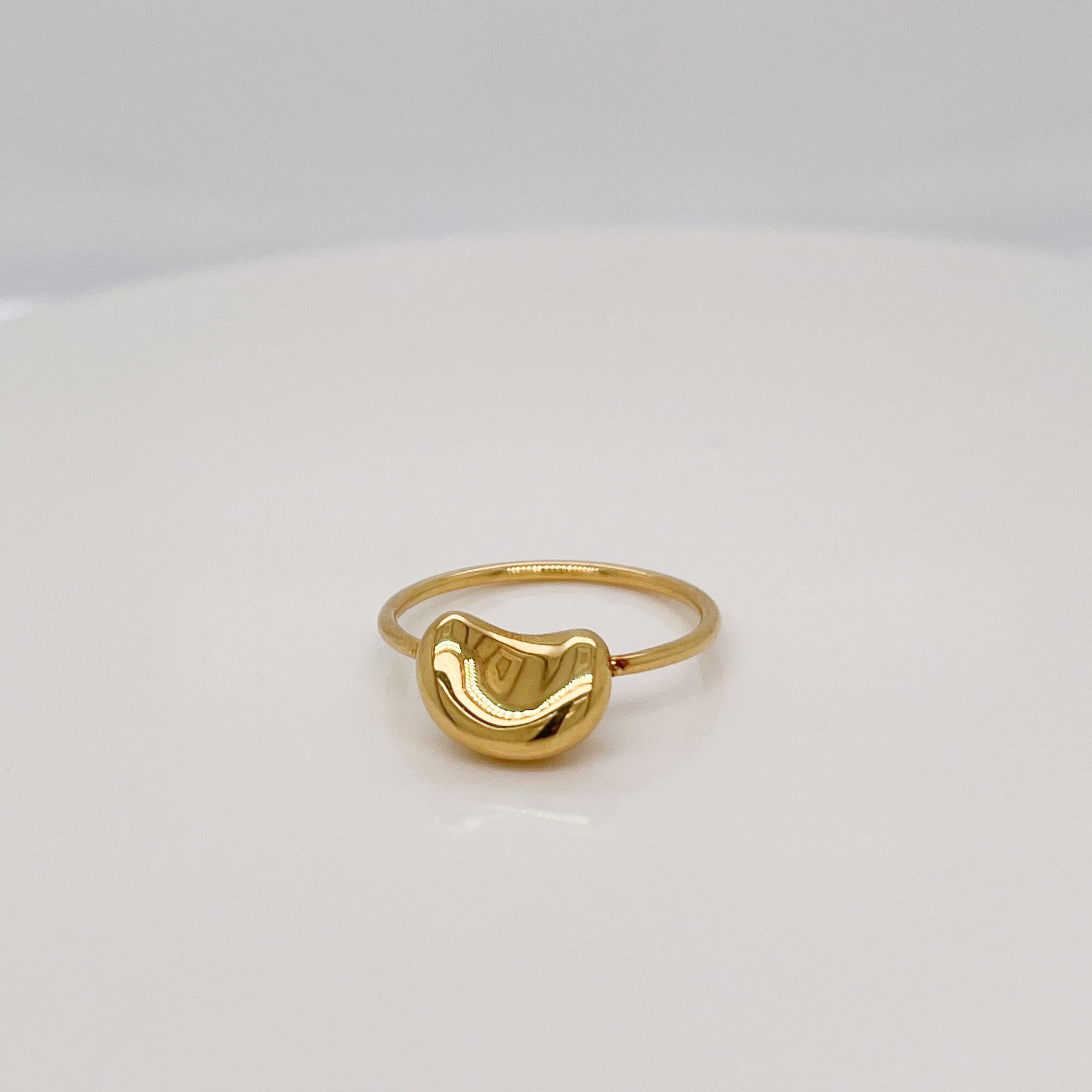 Vintage Tiffany & Co. 18 Karat Gold Elsa Peretti 'Bean' Ring 3