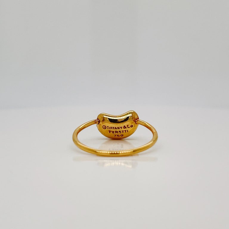 Women's Vintage Tiffany & Co. 18 Karat Gold Elsa Peretti 'Bean' Ring For Sale