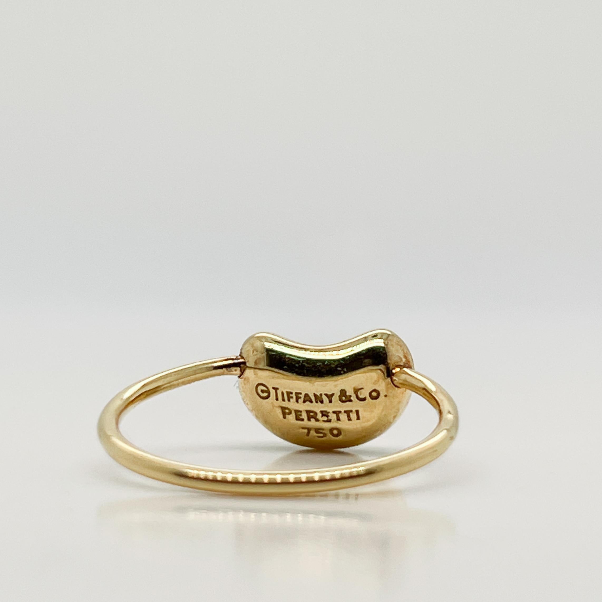 Modern Vintage Tiffany & Co. 18 Karat Gold Elsa Peretti 'Bean' Ring