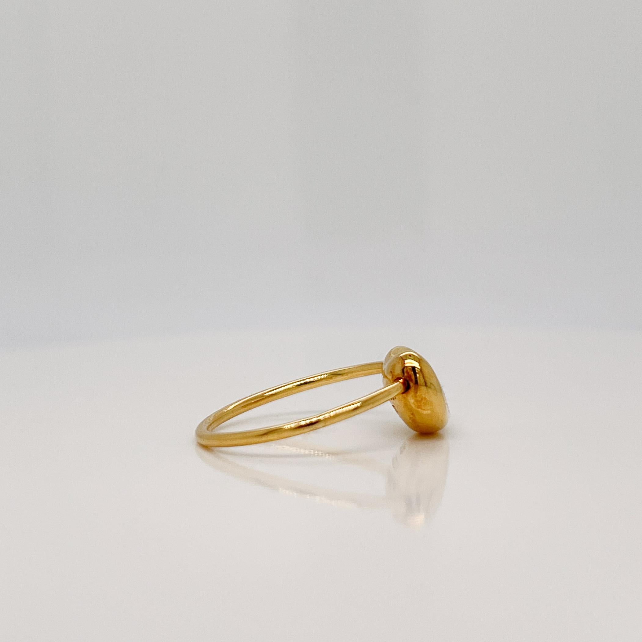 Vintage Tiffany & Co. 18 Karat Gold Elsa Peretti 'Bean' Ring In Good Condition In Philadelphia, PA