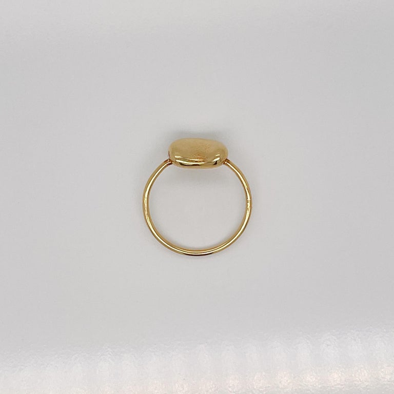 Vintage Tiffany & Co. 18 Karat Gold Elsa Peretti 'Bean' Ring For Sale 3