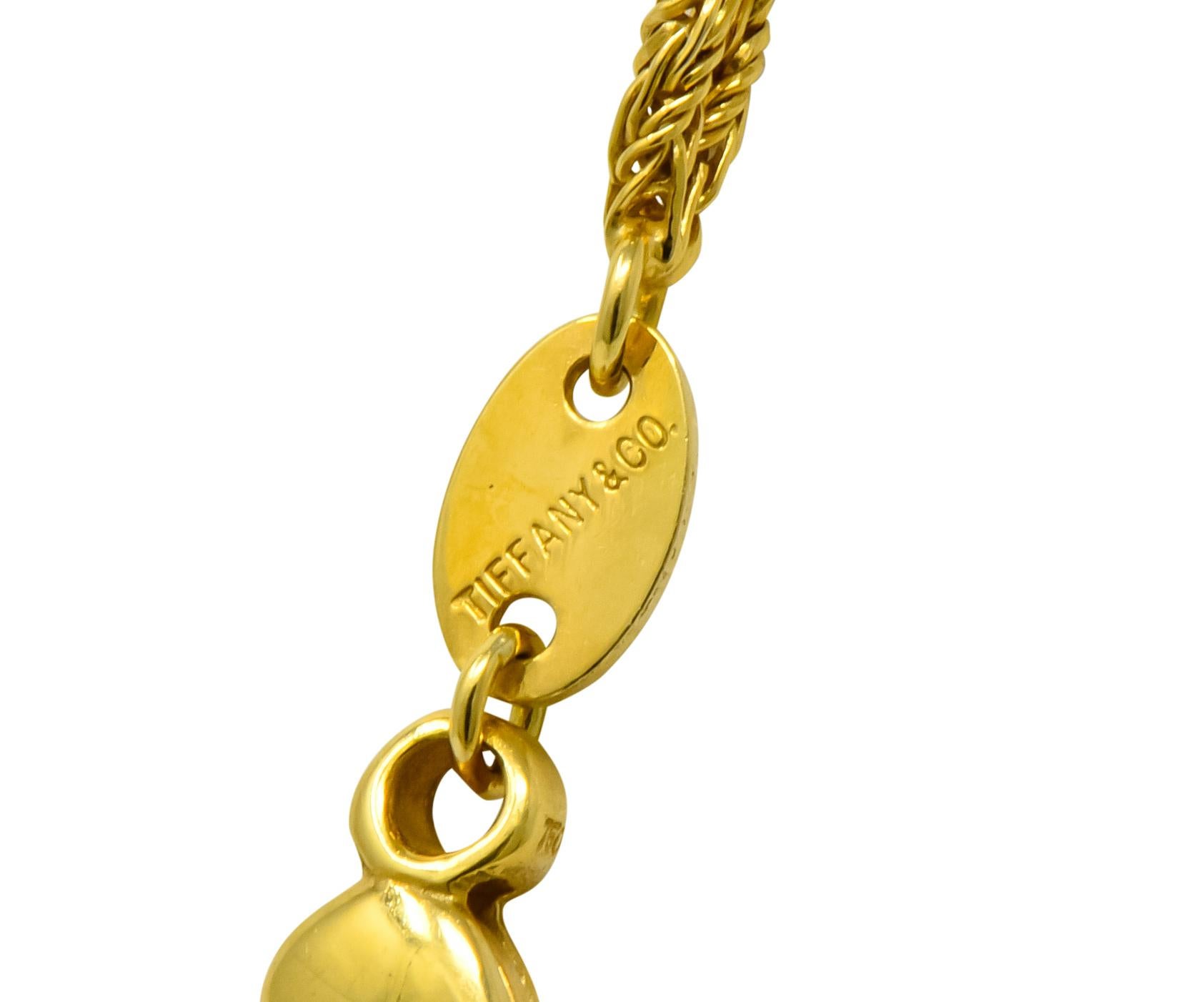 Women's or Men's Vintage Tiffany & Co. 18 Karat Gold Knot Station Necklace