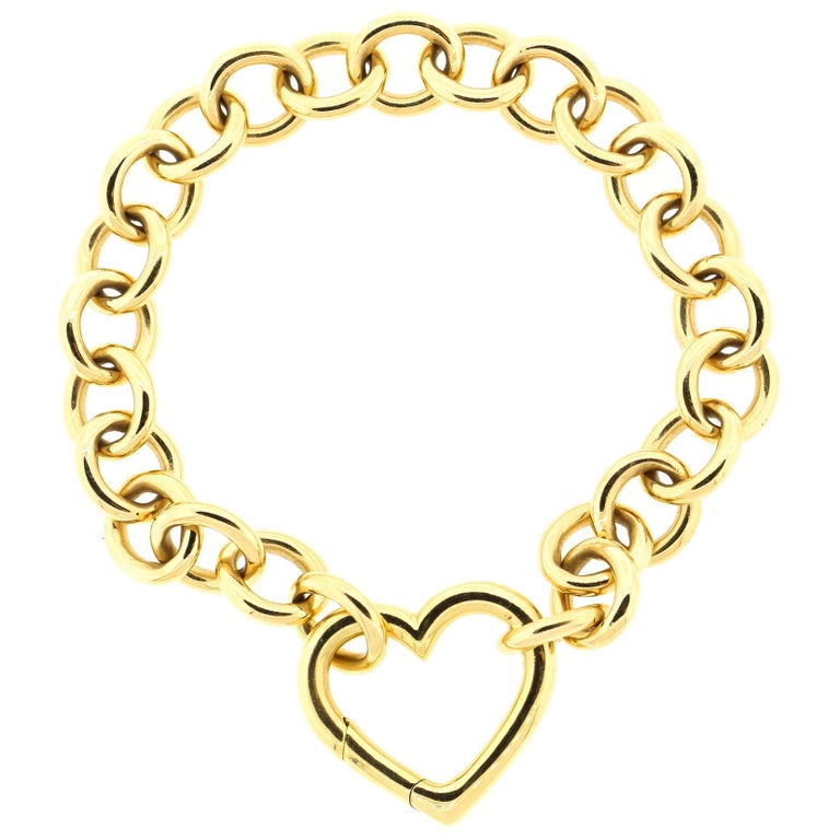 Tiffany gold 2025 heart bracelet