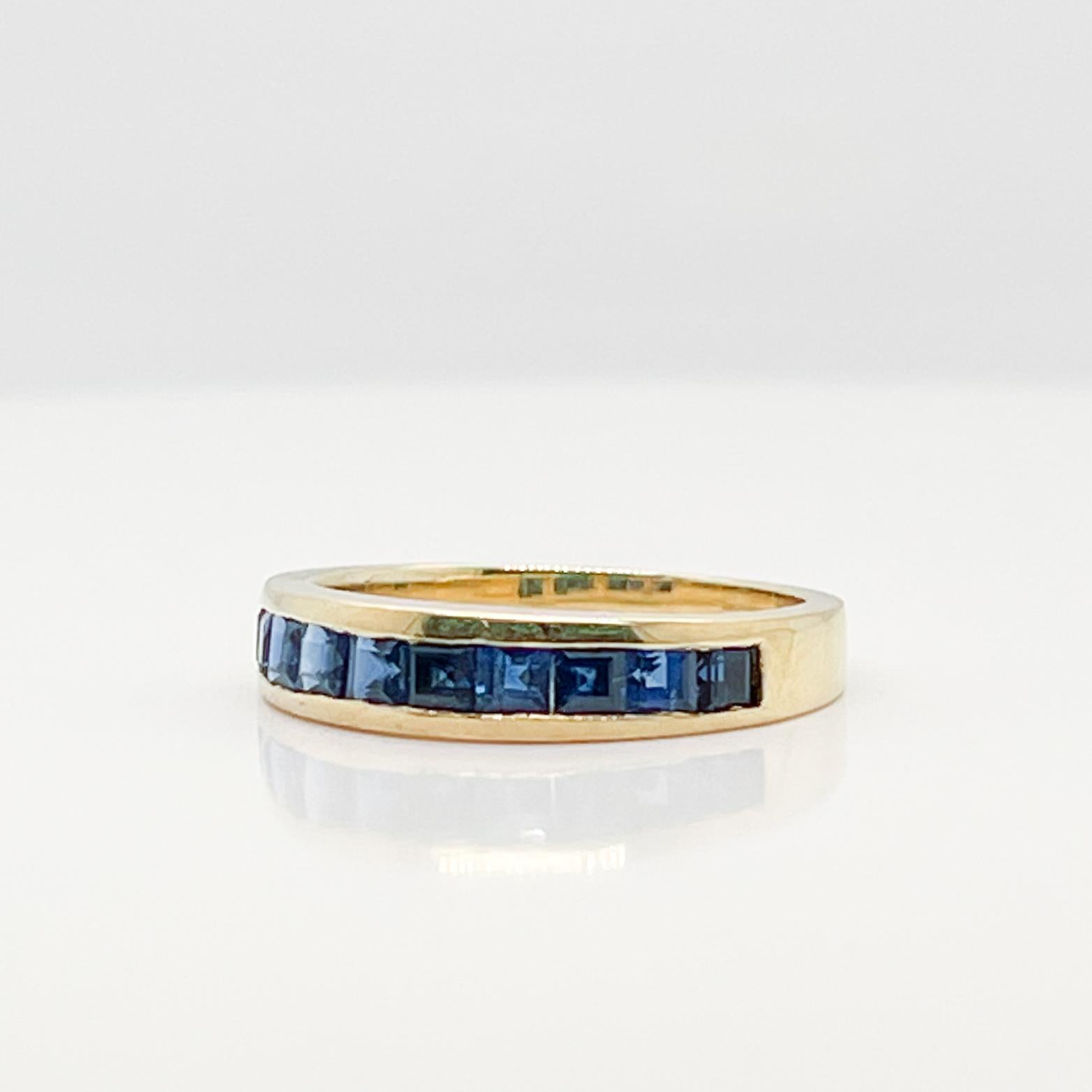 18 Karat Gold & Saphir Ring von Tiffany & Co.  im Zustand „Gut“ im Angebot in Philadelphia, PA