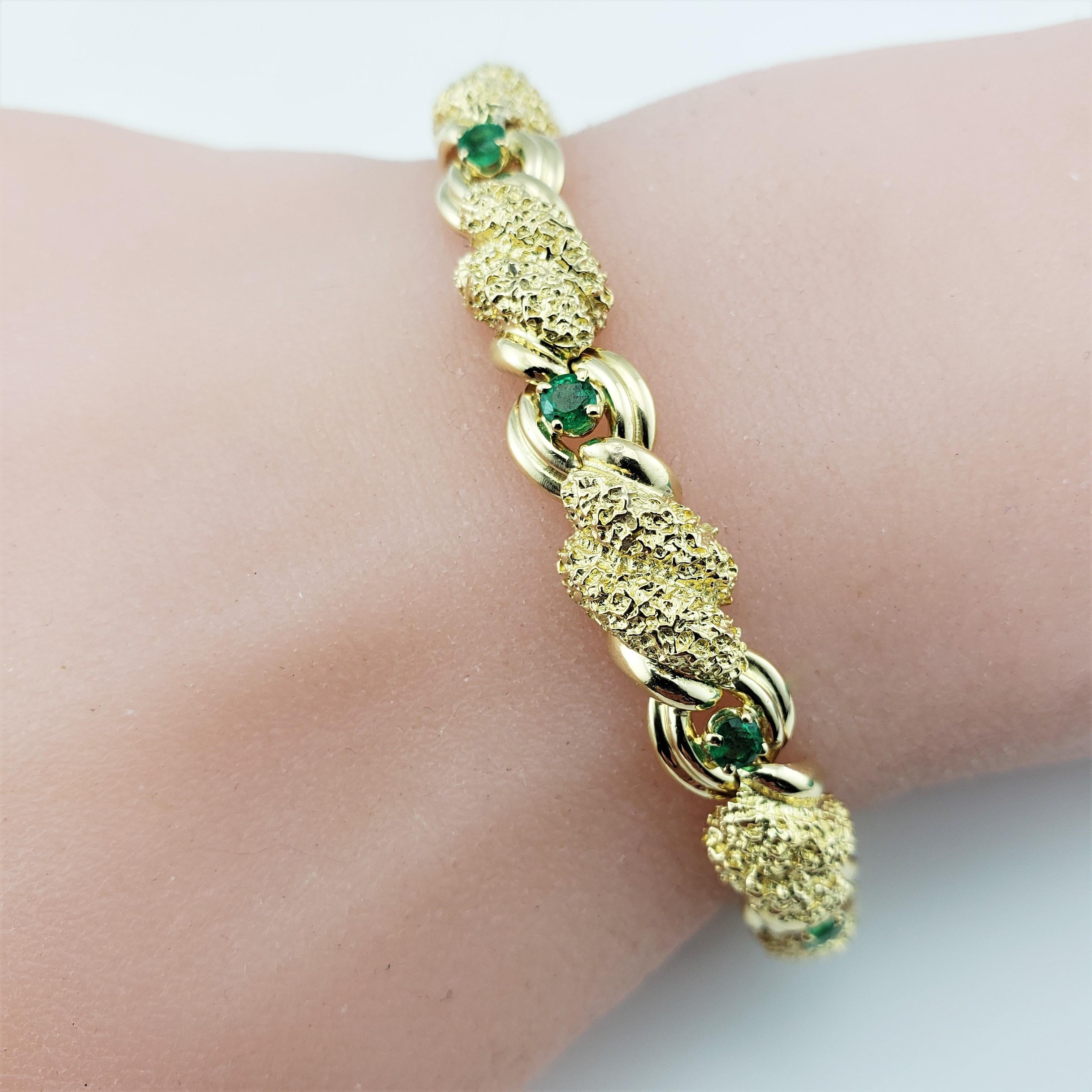 Vintage Tiffany & Co. 18 Karat Yellow Gold and Emerald Bracelet 2