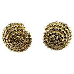 Vintage Tiffany & Co. 18 Karat Yellow Gold Coiled Rope Earrings