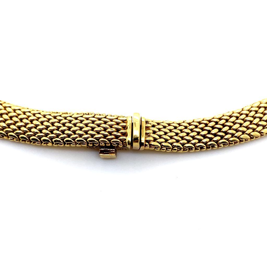 Women's Vintage Tiffany & Co 18 Karat Yellow Gold Collar Mesh Necklace For Sale