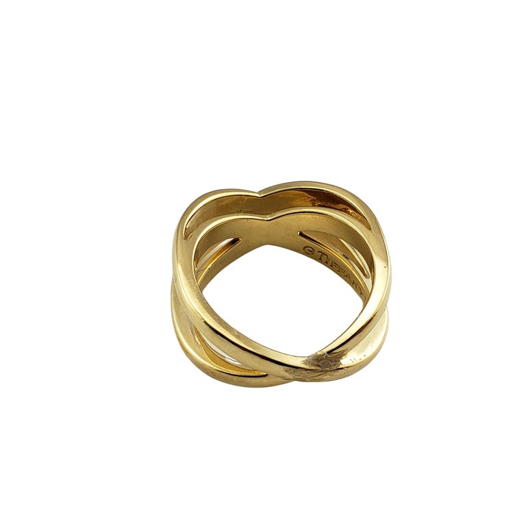 Vintage Tiffany and Co. 18 Karat Yellow Gold Crisscross Ring at 1stDibs |  tiffany criss cross ring, tiffany inel, inele tiffany aur