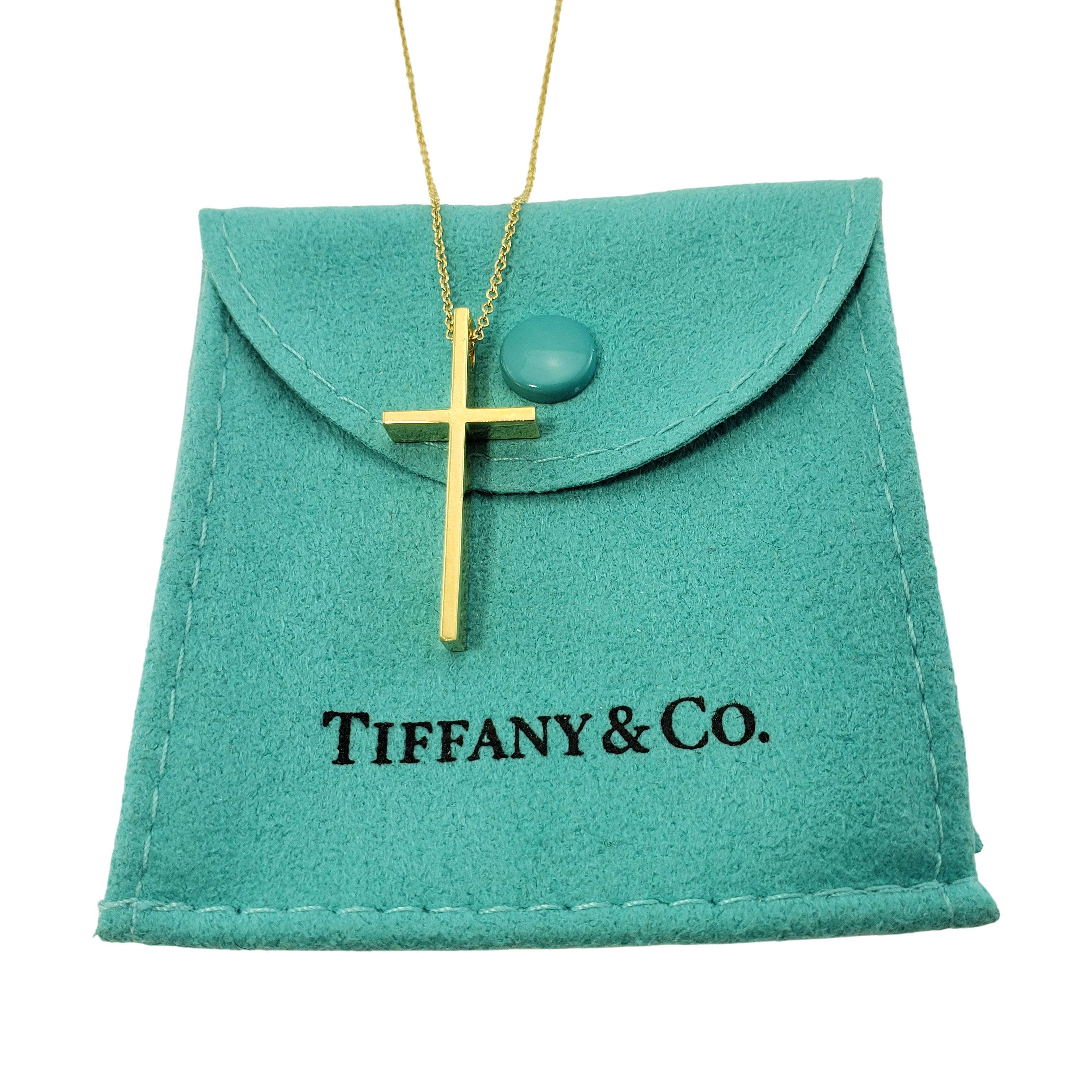 Tiffany & Co. 18 Karat Yellow Gold Cross Pendant 2